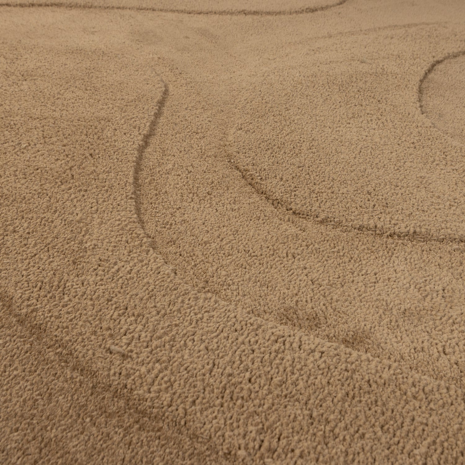 Ovaler Teppich ALYA hellbraun