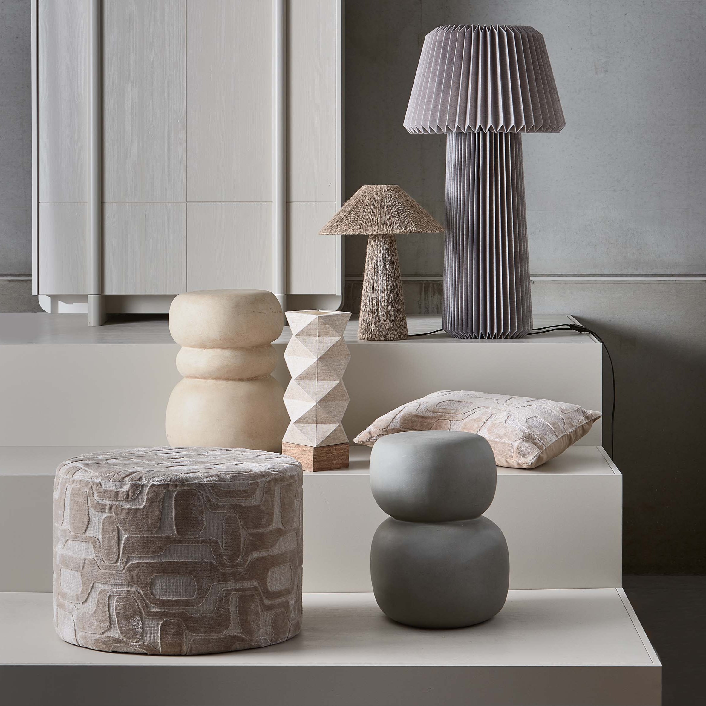 Fago beige pouf