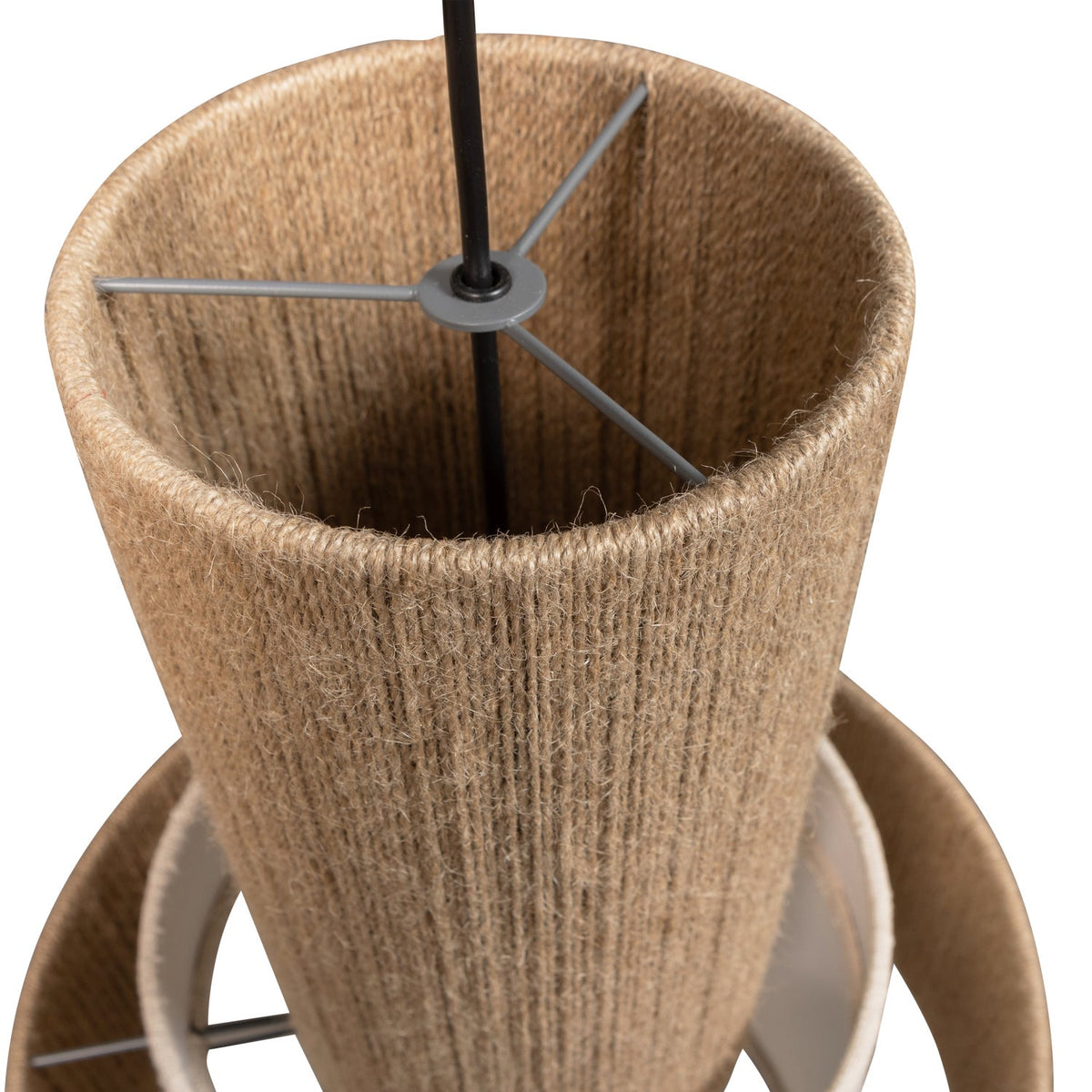 Hängelampe PELLE beige Schnur