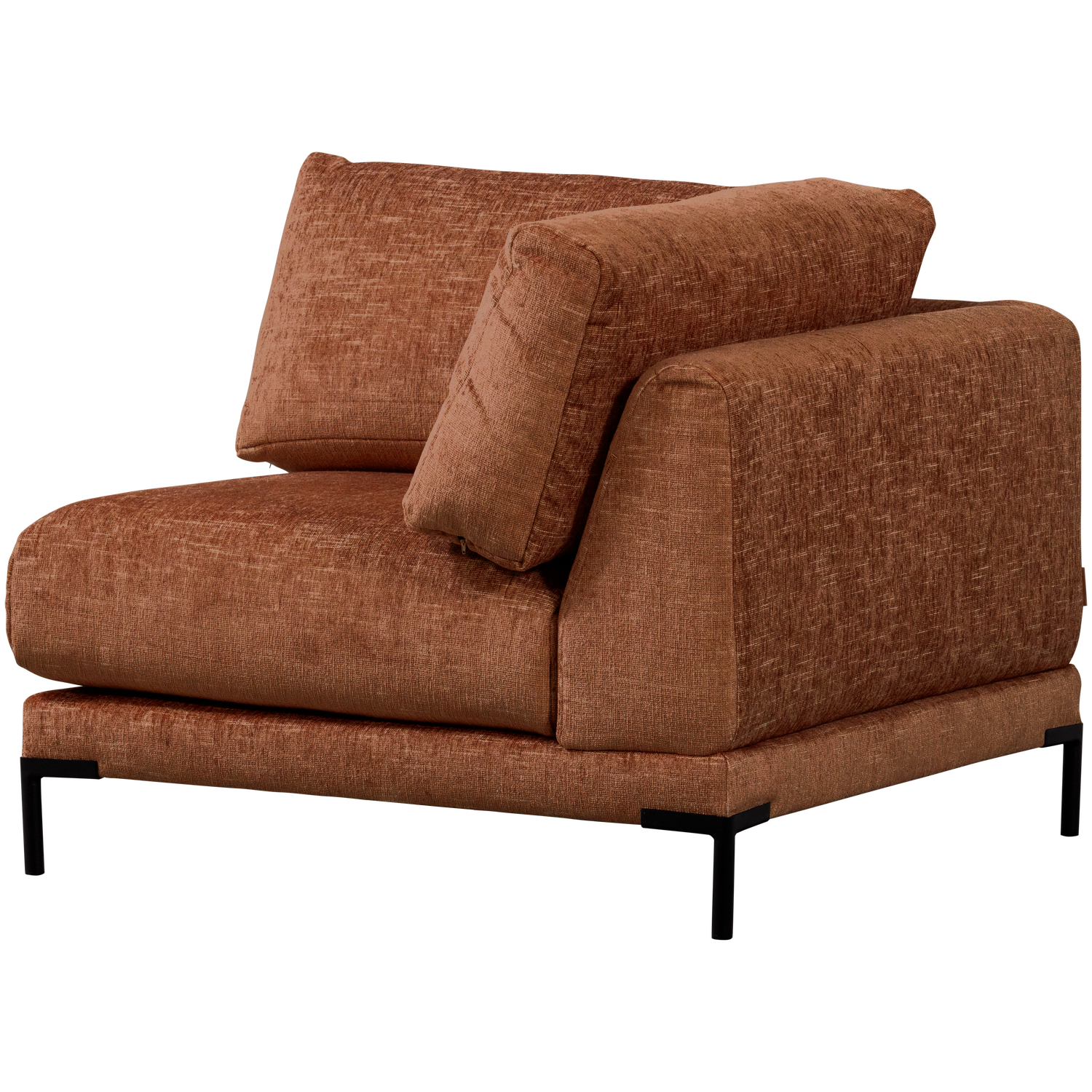 Sofa COUPLE - Eckmodul rostfarbener Melange
