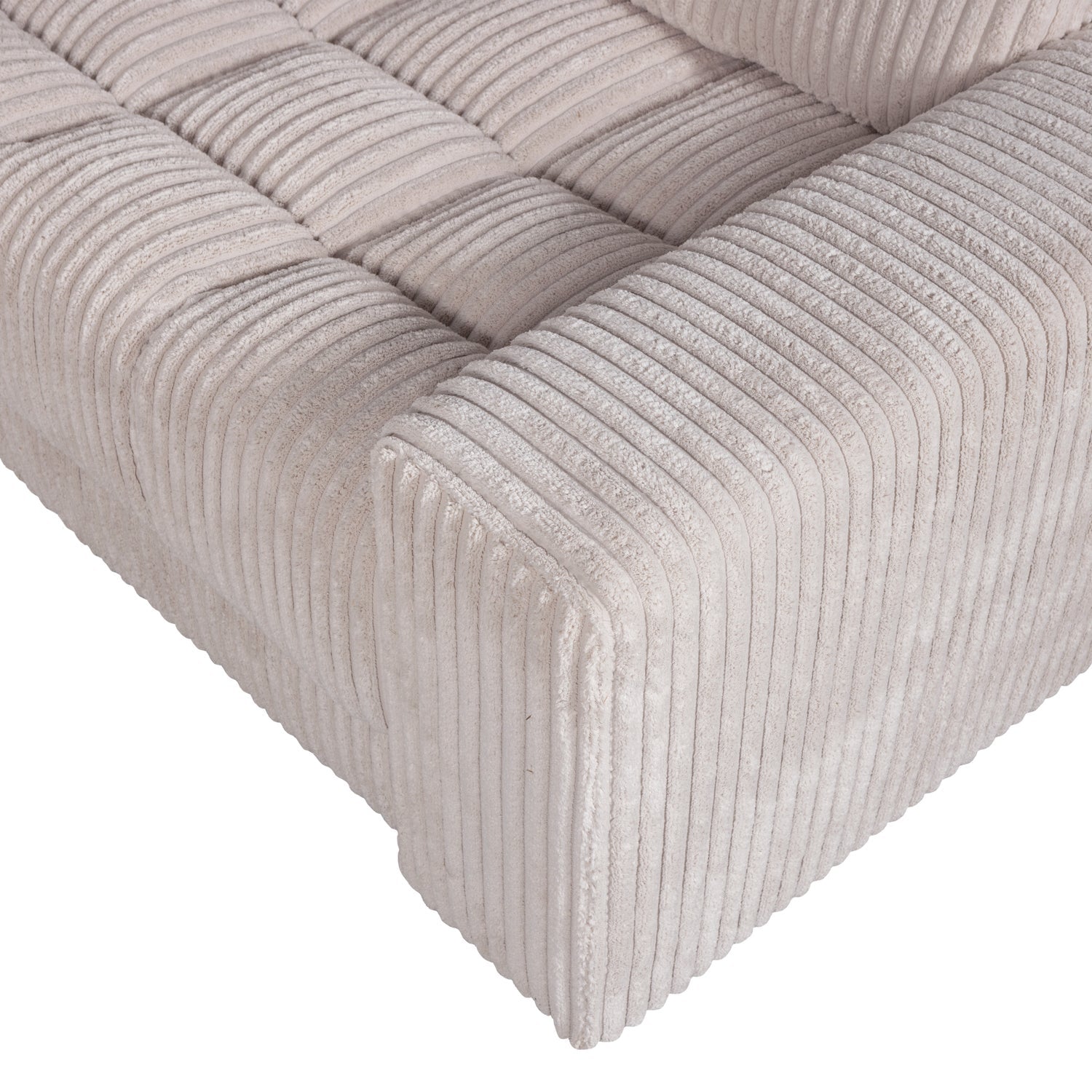 right-hand corner sofa SECOND DATE cream corduroy