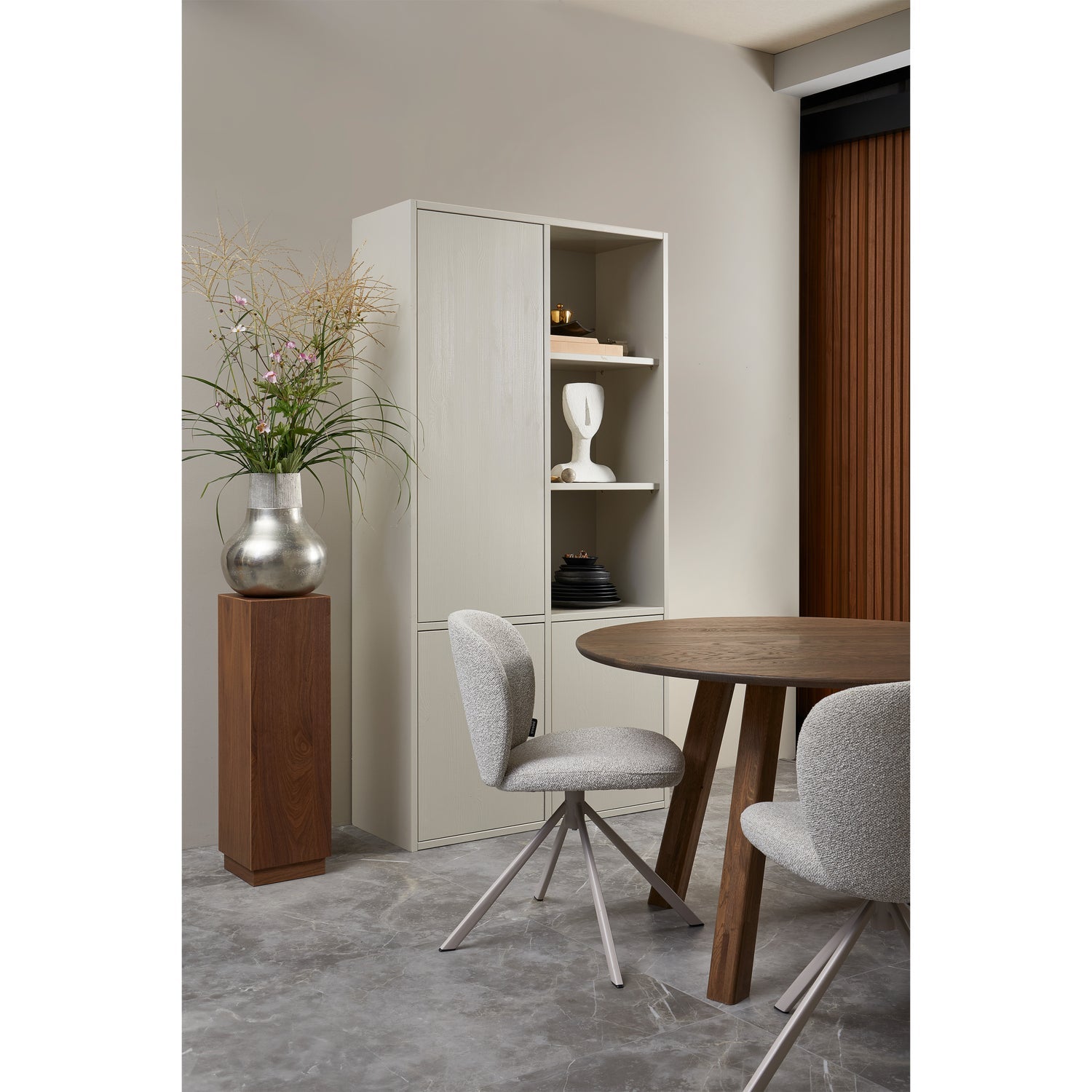 MEREL cream cabinet shelf