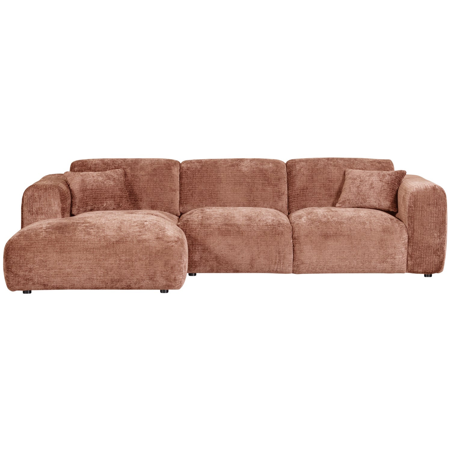 Modularer linksseitiger Ecksofa CLOUD Terrakotta