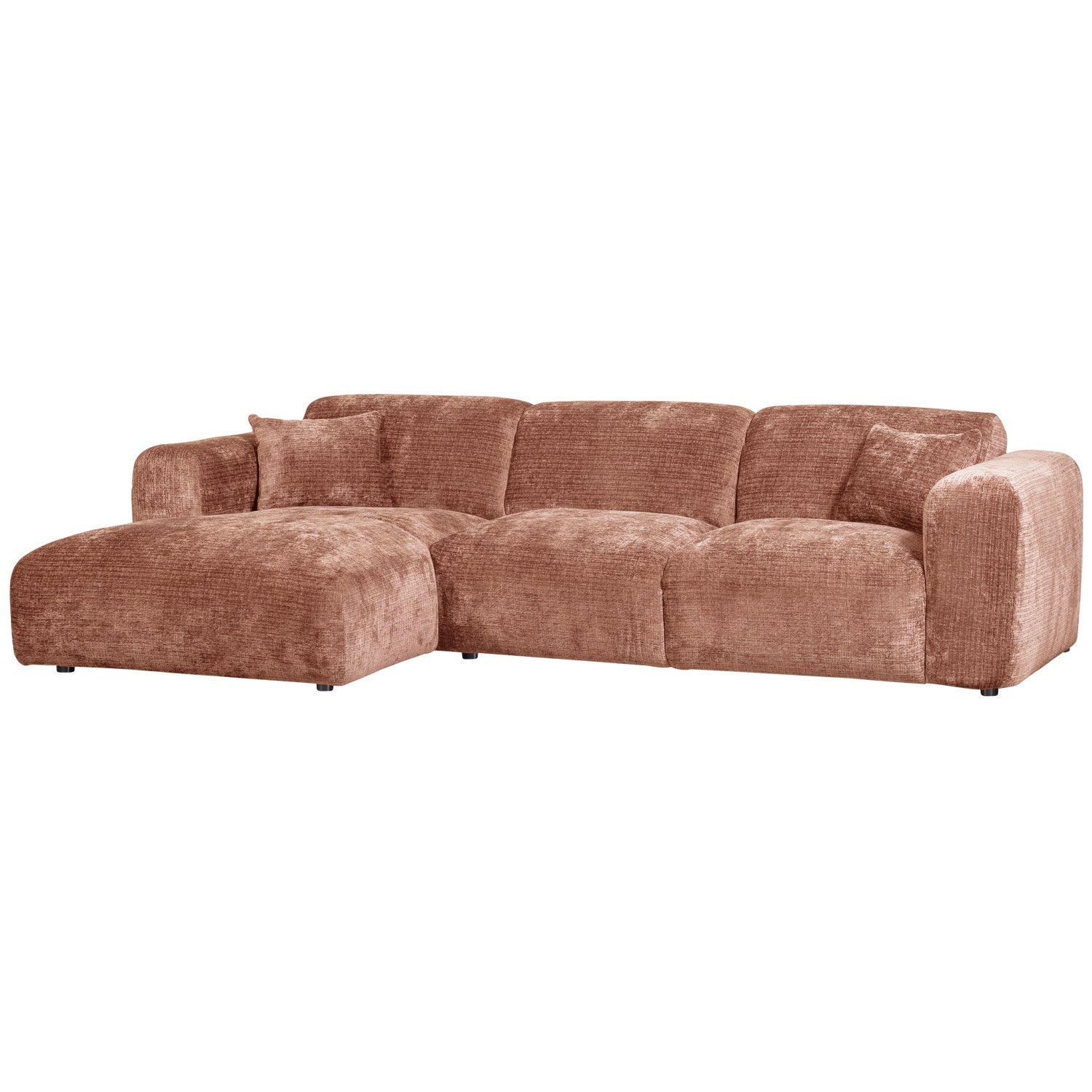 Modularer linksseitiger Ecksofa CLOUD Terrakotta