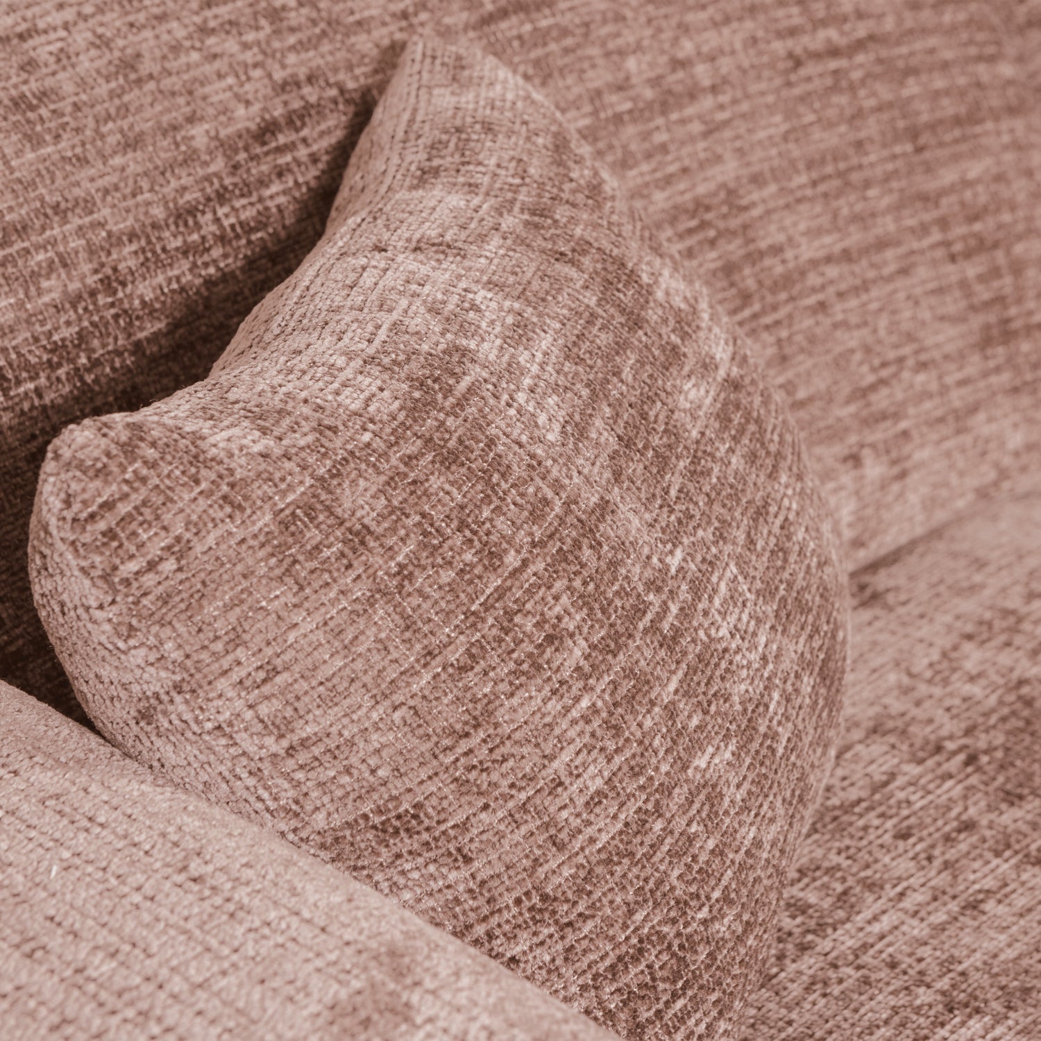 Right-facing modular CLOUD corner sofa in pink