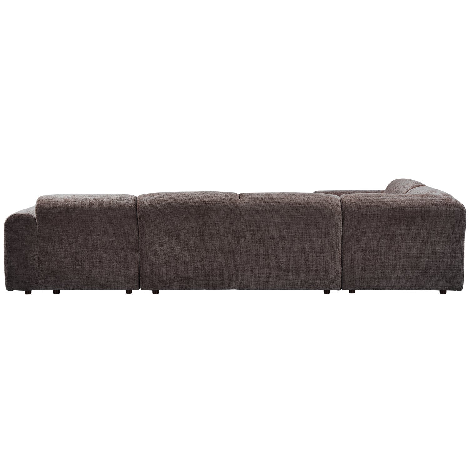 Left-facing panoramic corner sofa CLOUD in brown