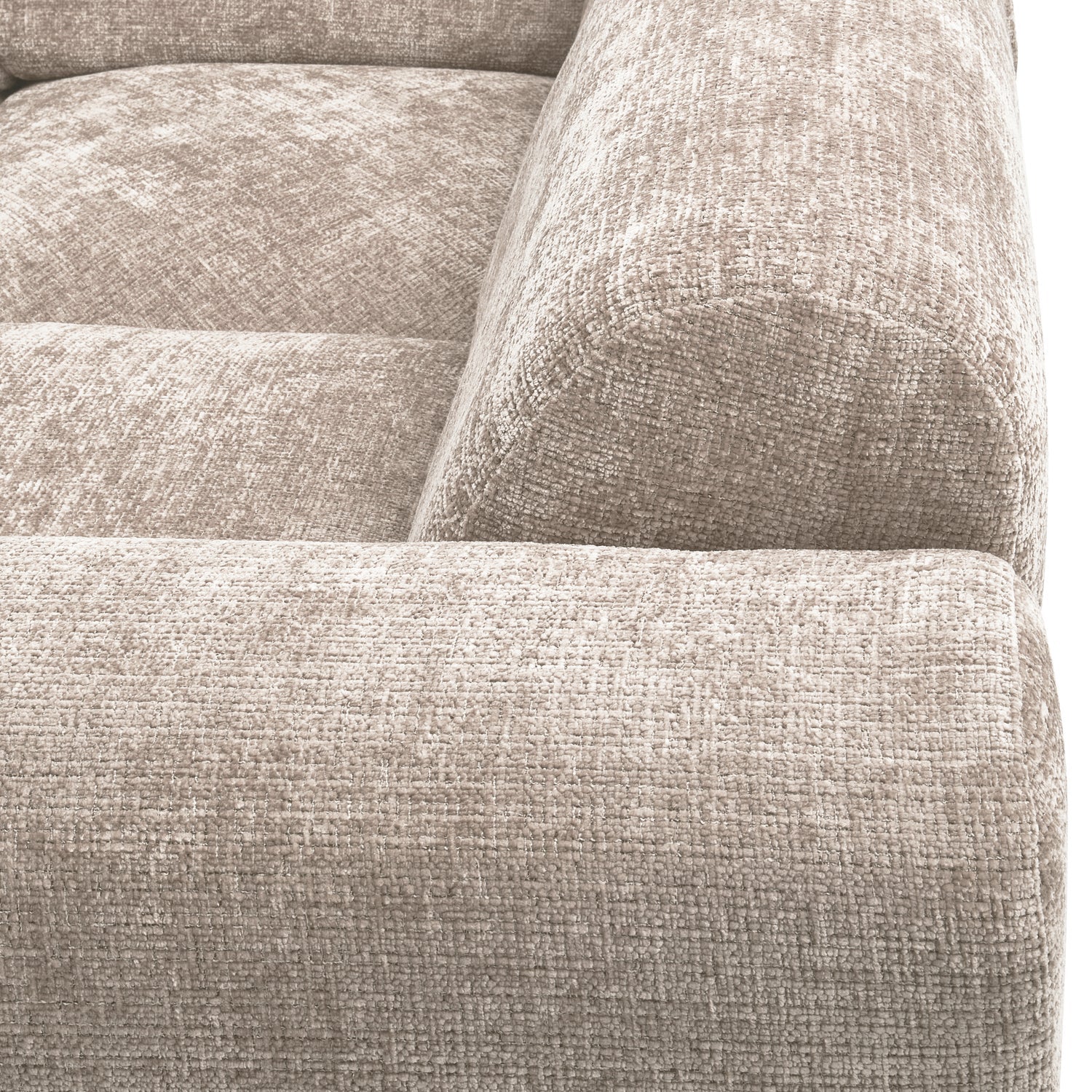 Right-facing panoramic corner sofa CLOUD in beige