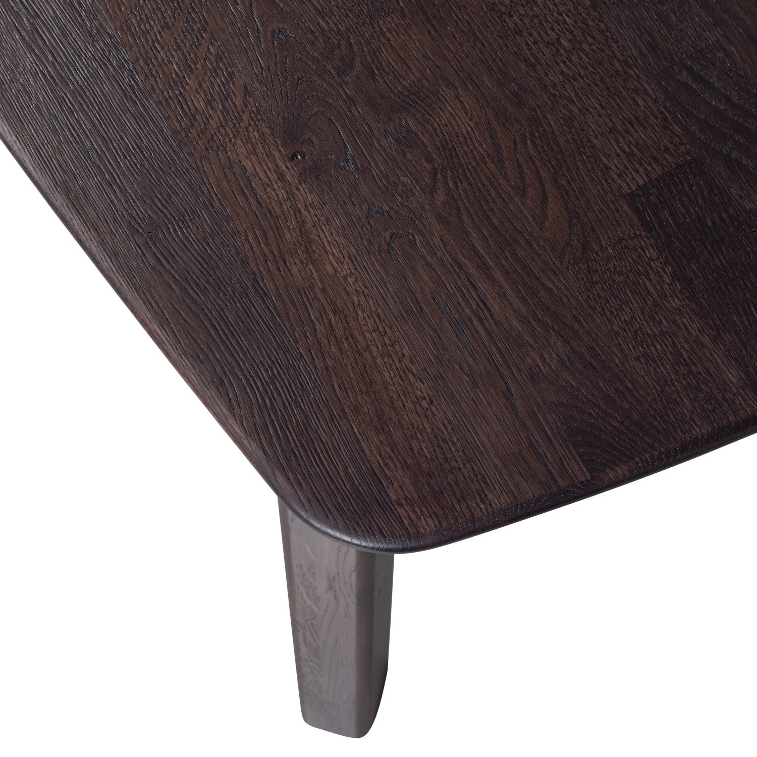 Dark brown oval table TABLO