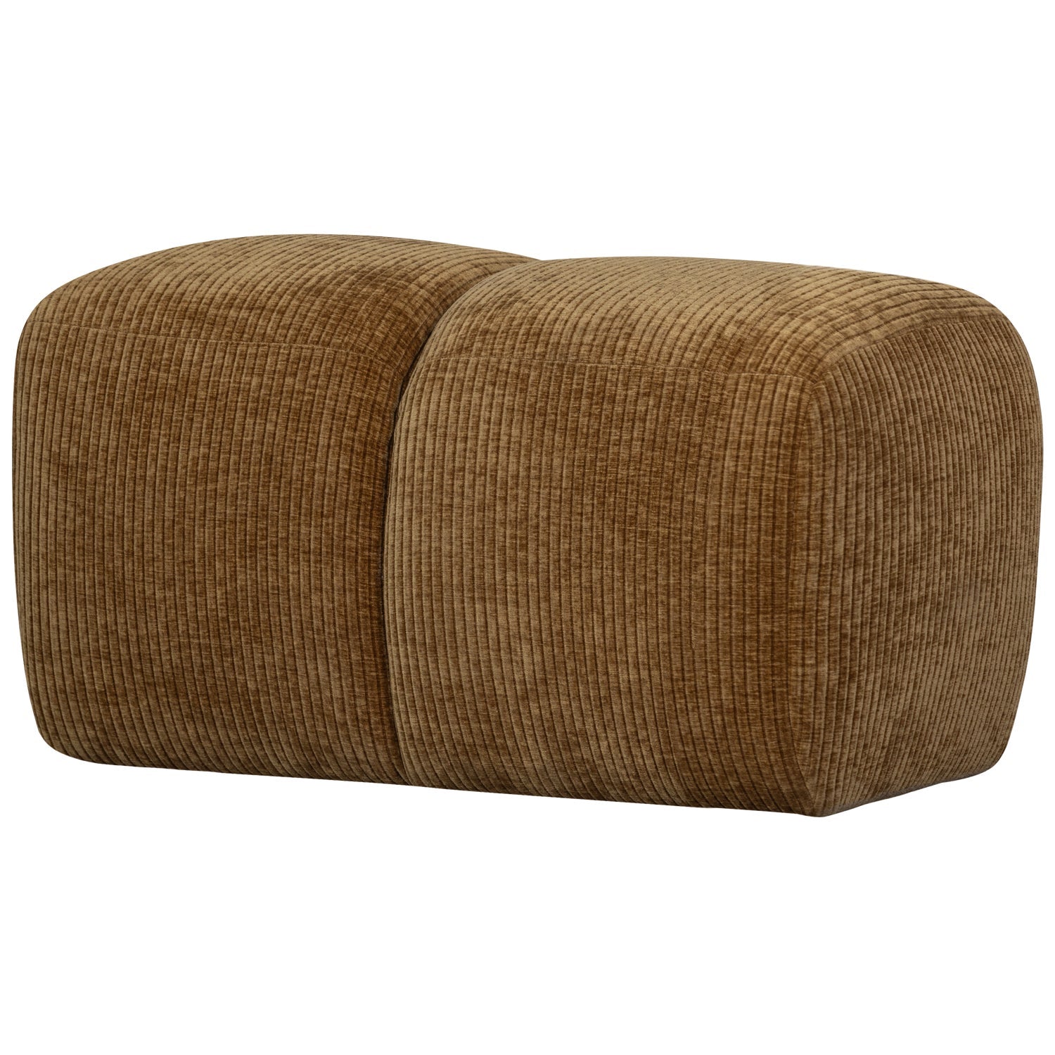 MOJO pouf in dark honey corduroy