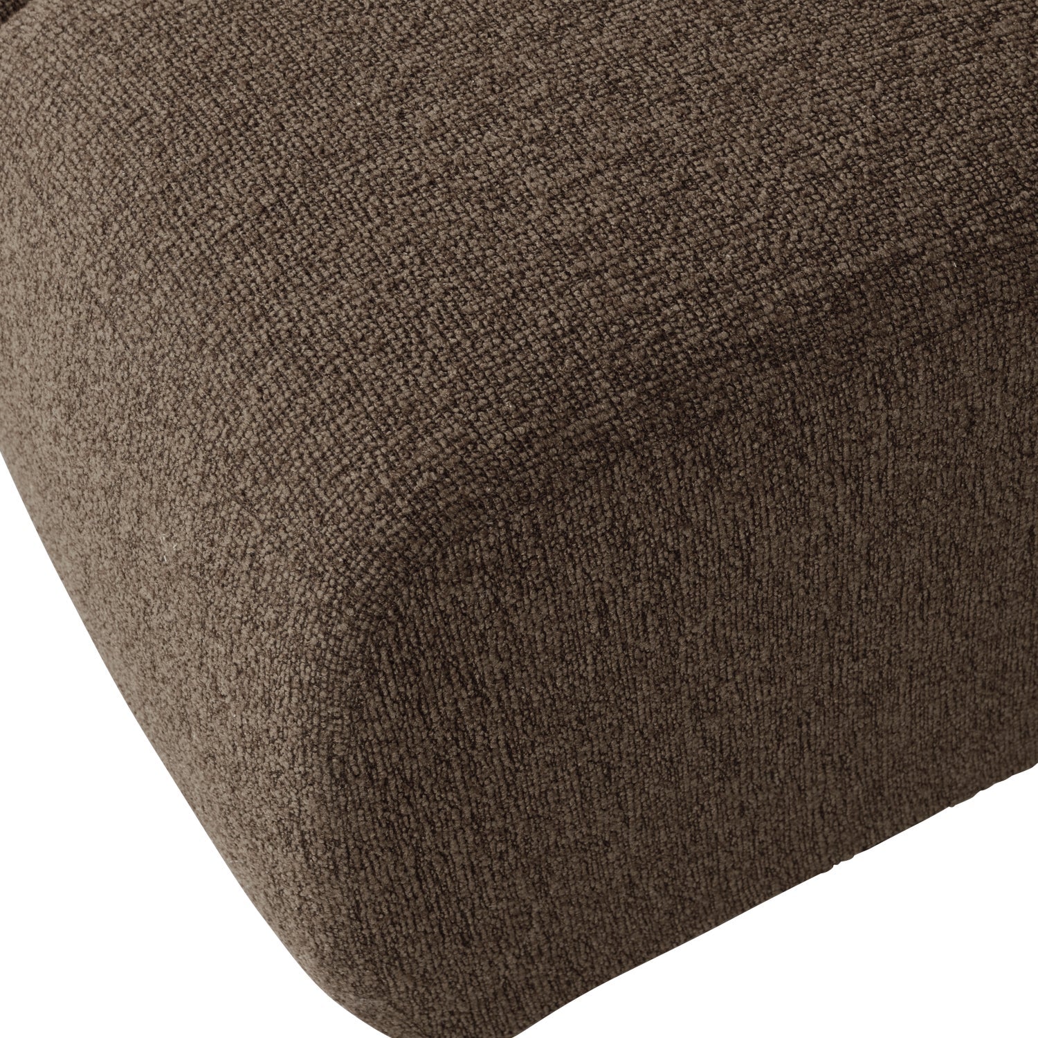 Modulares Sofa MOJO - 1-sitziges Element in dunkelbraunem Bouclé