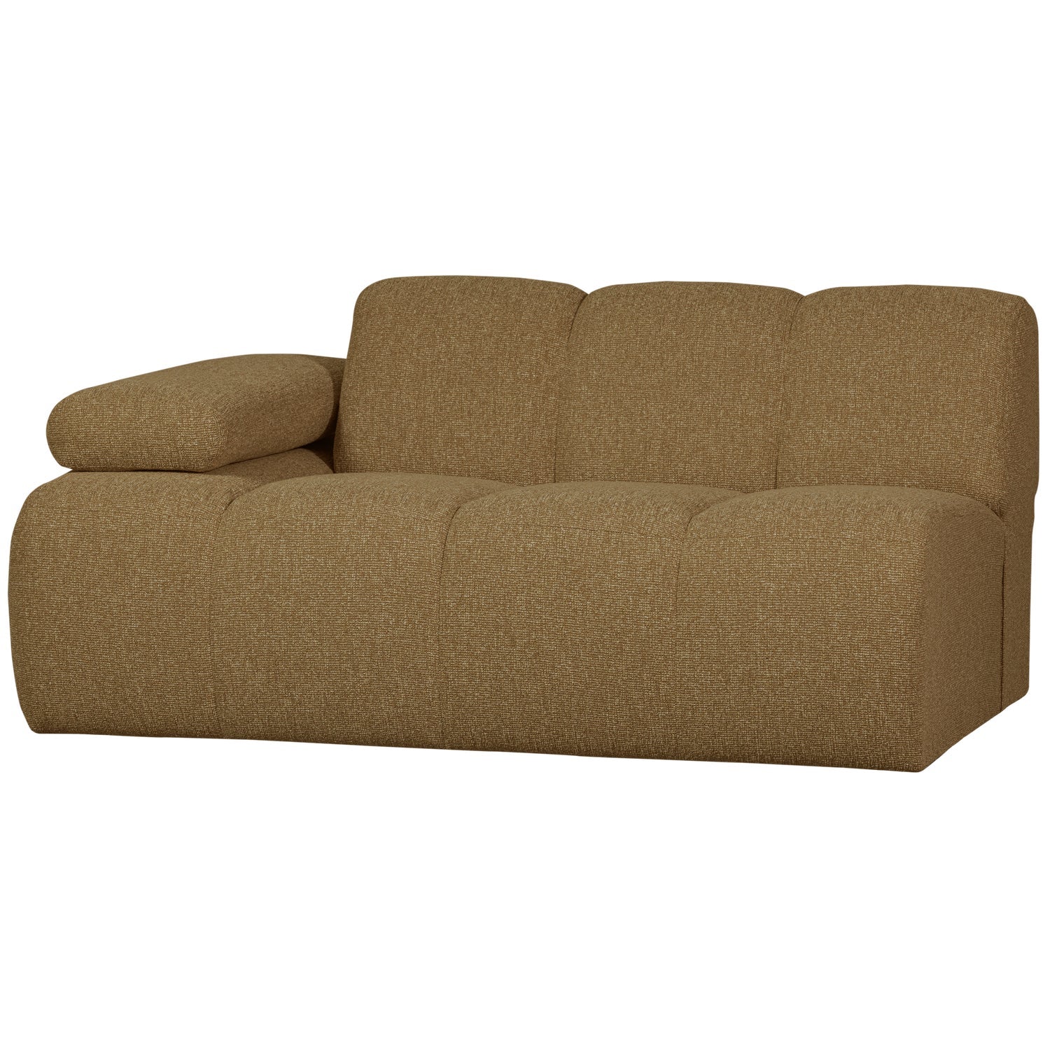 MOJO modular sofa - 1.5-seater left-side dark honey bouclé element