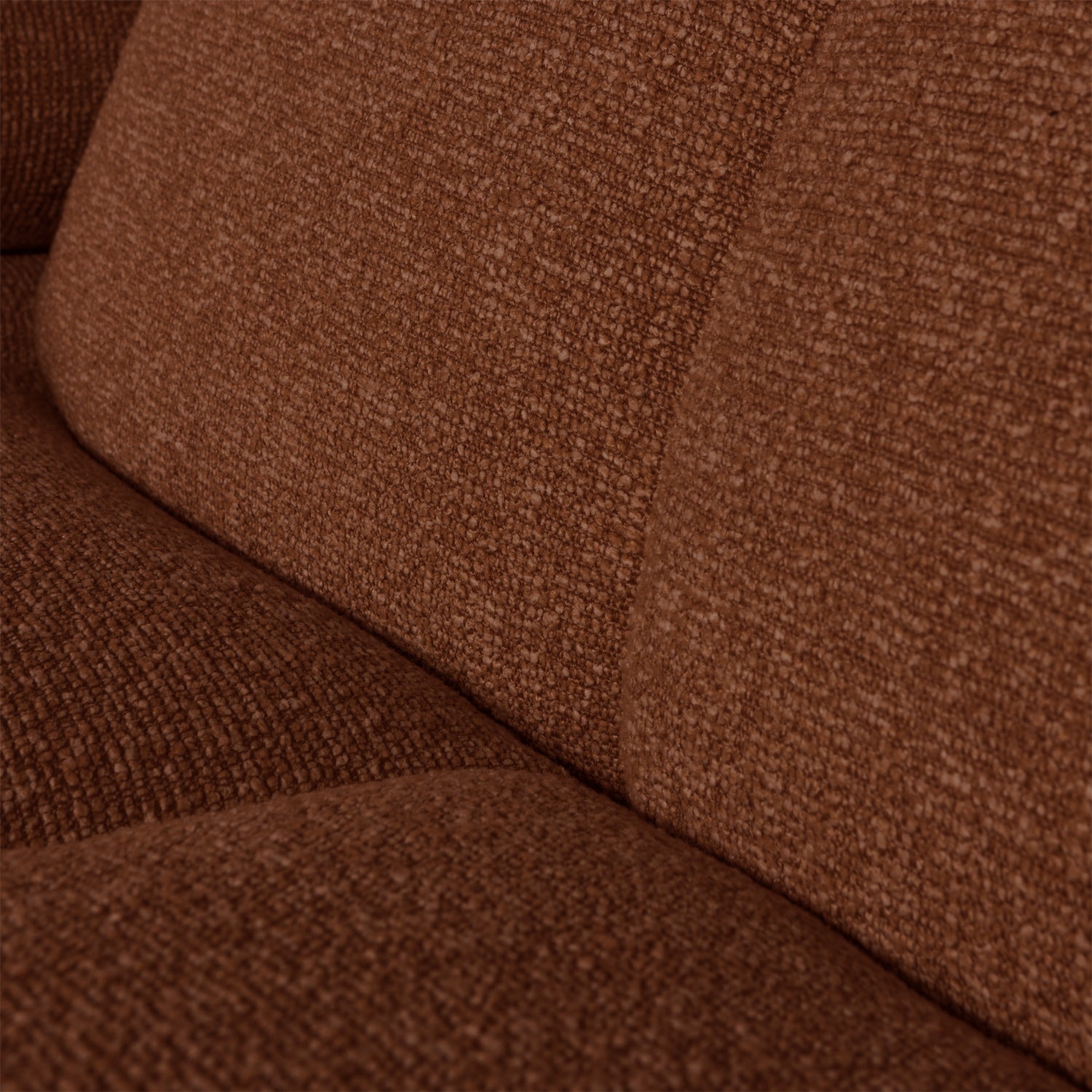 Modulares Sofa MOJO - 1,5-sitziges Element linksseitig in braunem Bouclé