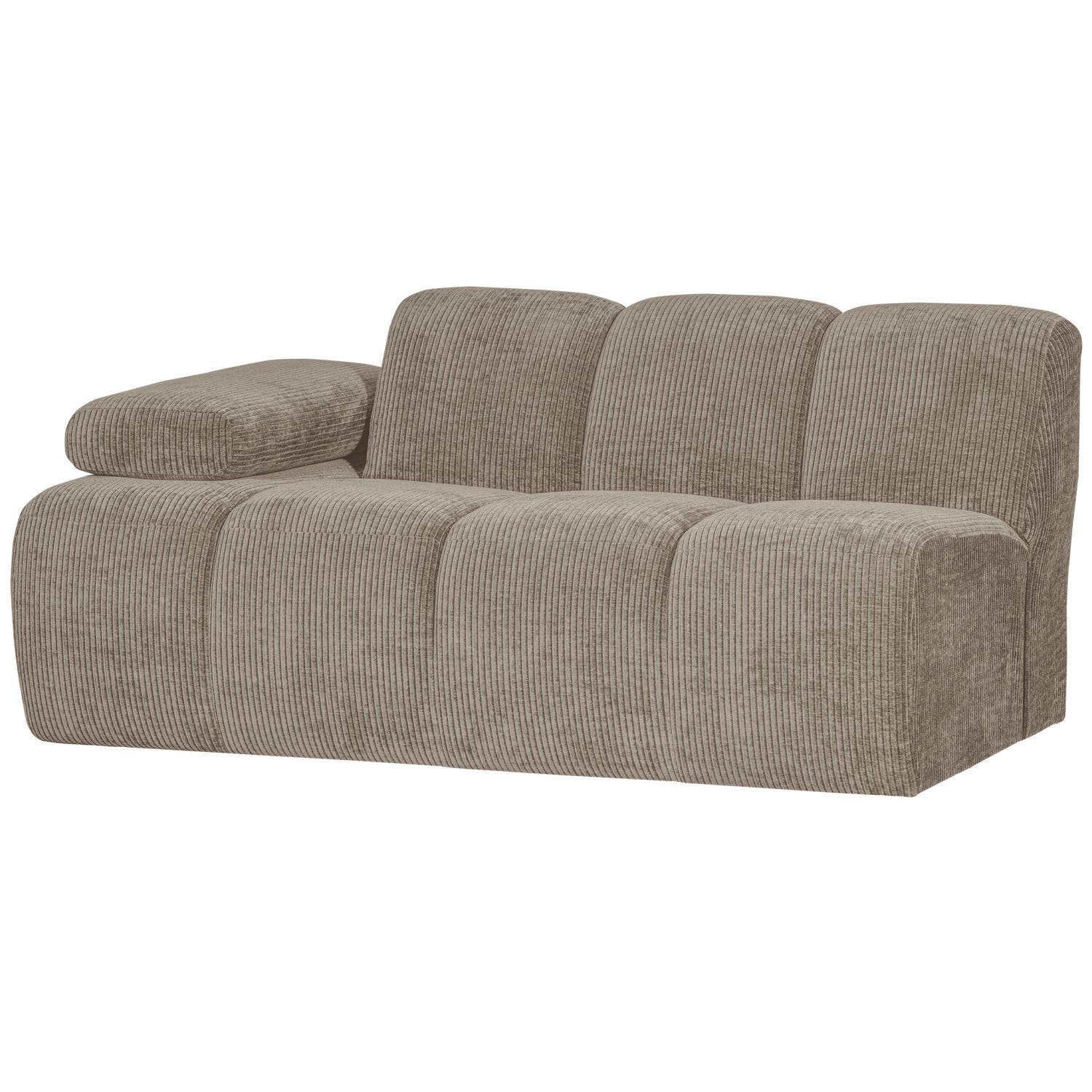 MOJO modular sofa - 1.5-seater left-side dark sandy corduroy element
