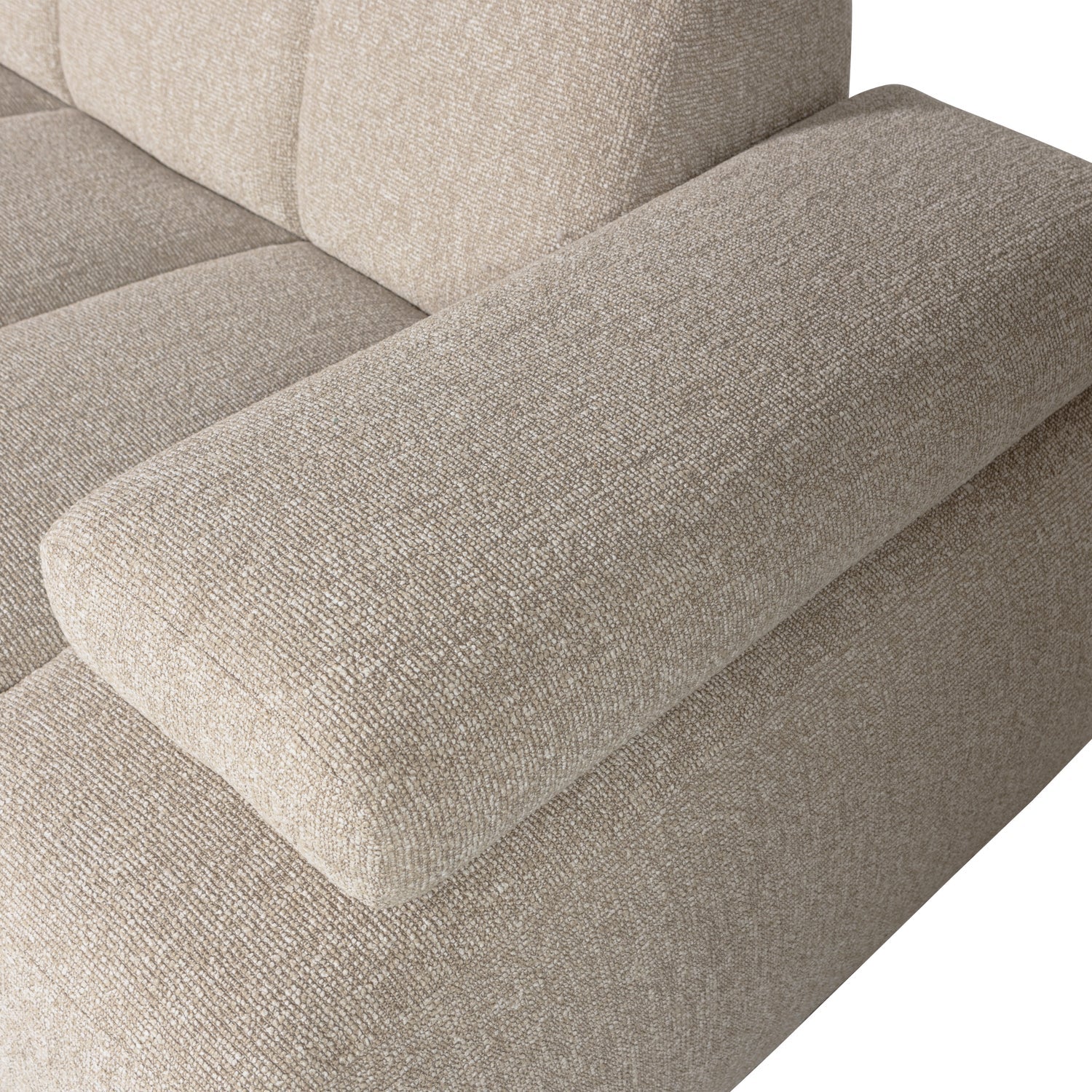 MOJO modular sofa - 1.5-seater right-hand beige mélange bouclé element