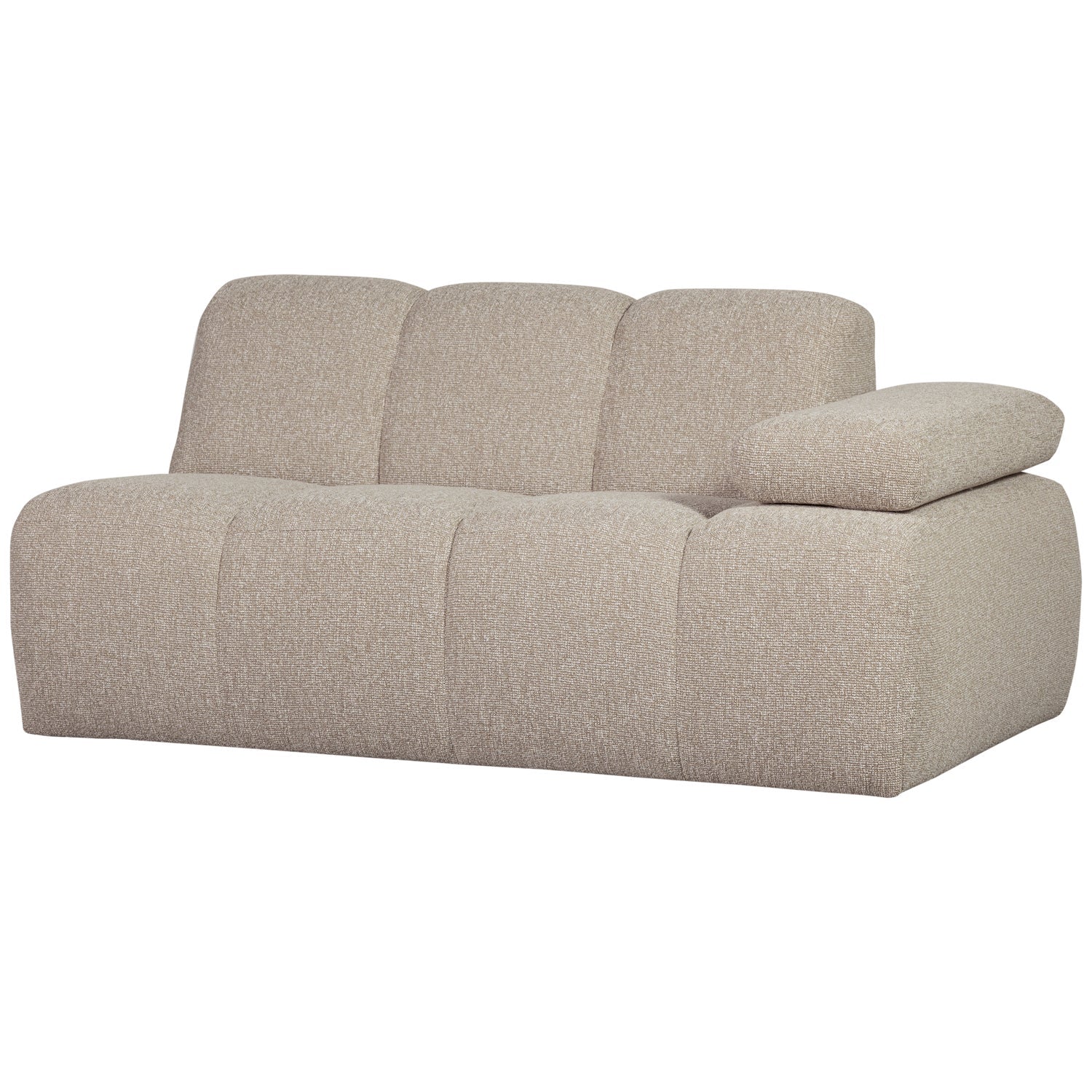 MOJO modular sofa - 1.5-seater right-hand beige mélange bouclé element