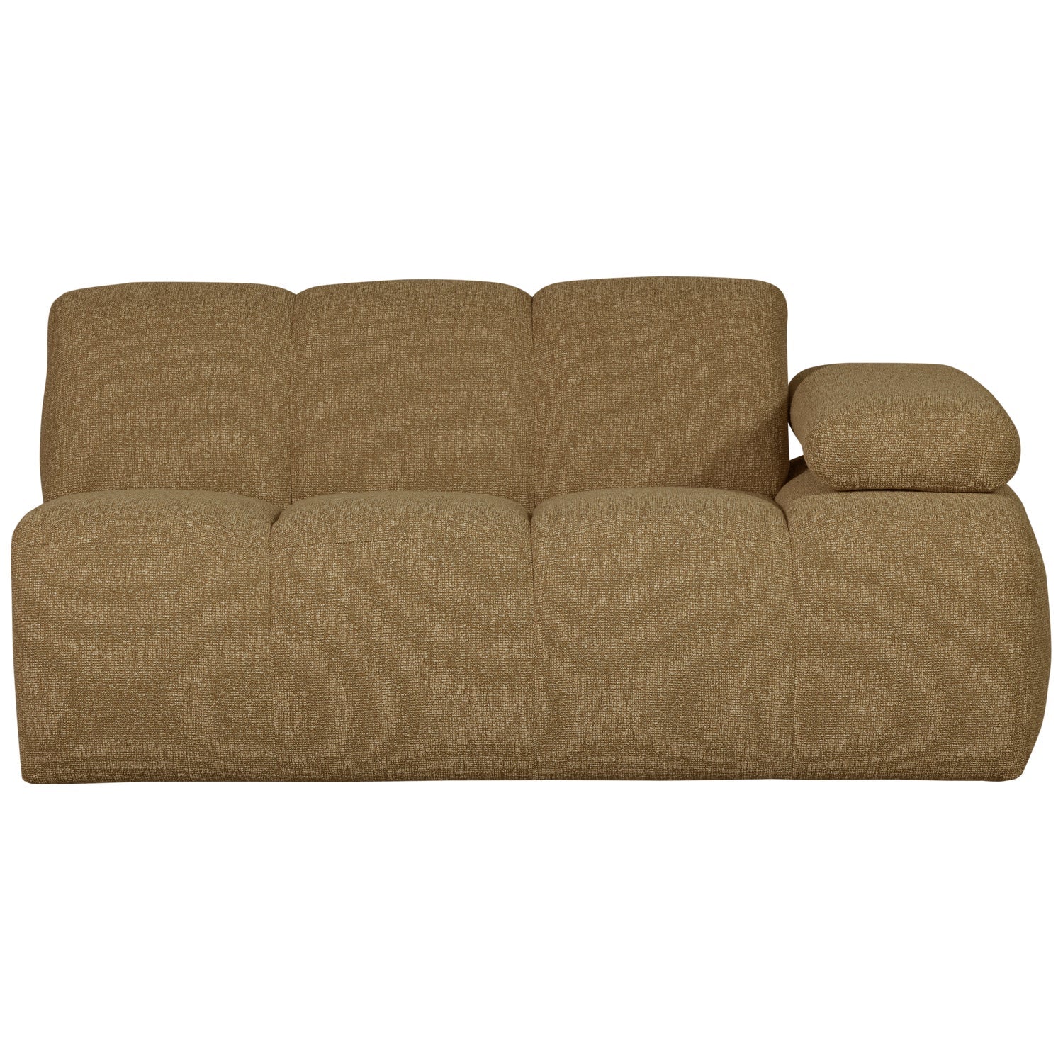 Modulares Sofa MOJO - 1,5-sitziges Element rechtsseitig in dunklem Honig-Bouclé