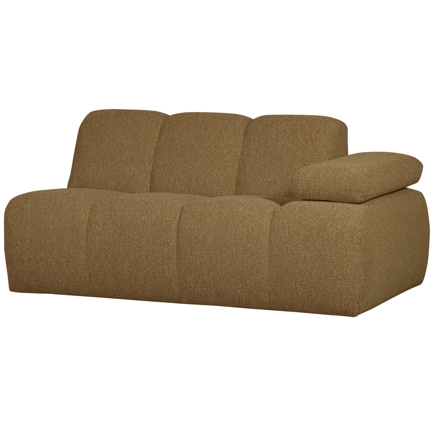 Modulares Sofa MOJO - 1,5-sitziges Element rechtsseitig in dunklem Honig-Bouclé