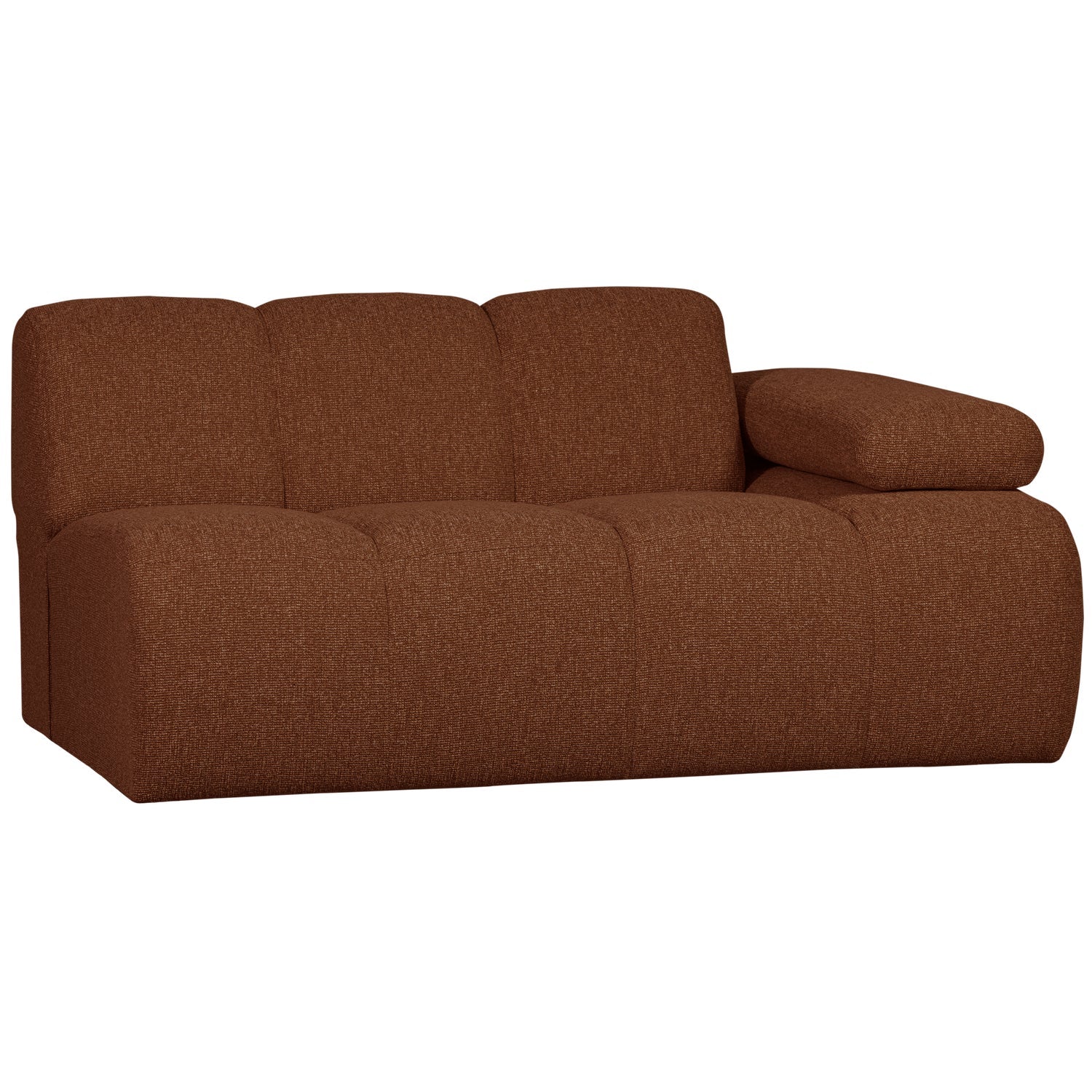 MOJO modular sofa - 1.5-seater right-hand brown bouclé element