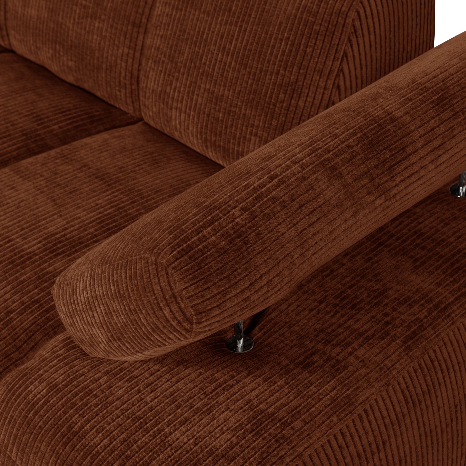 MOJO Modular Sofa - Right-Hand 1.5-Seater in Rusty Brown Corduroy