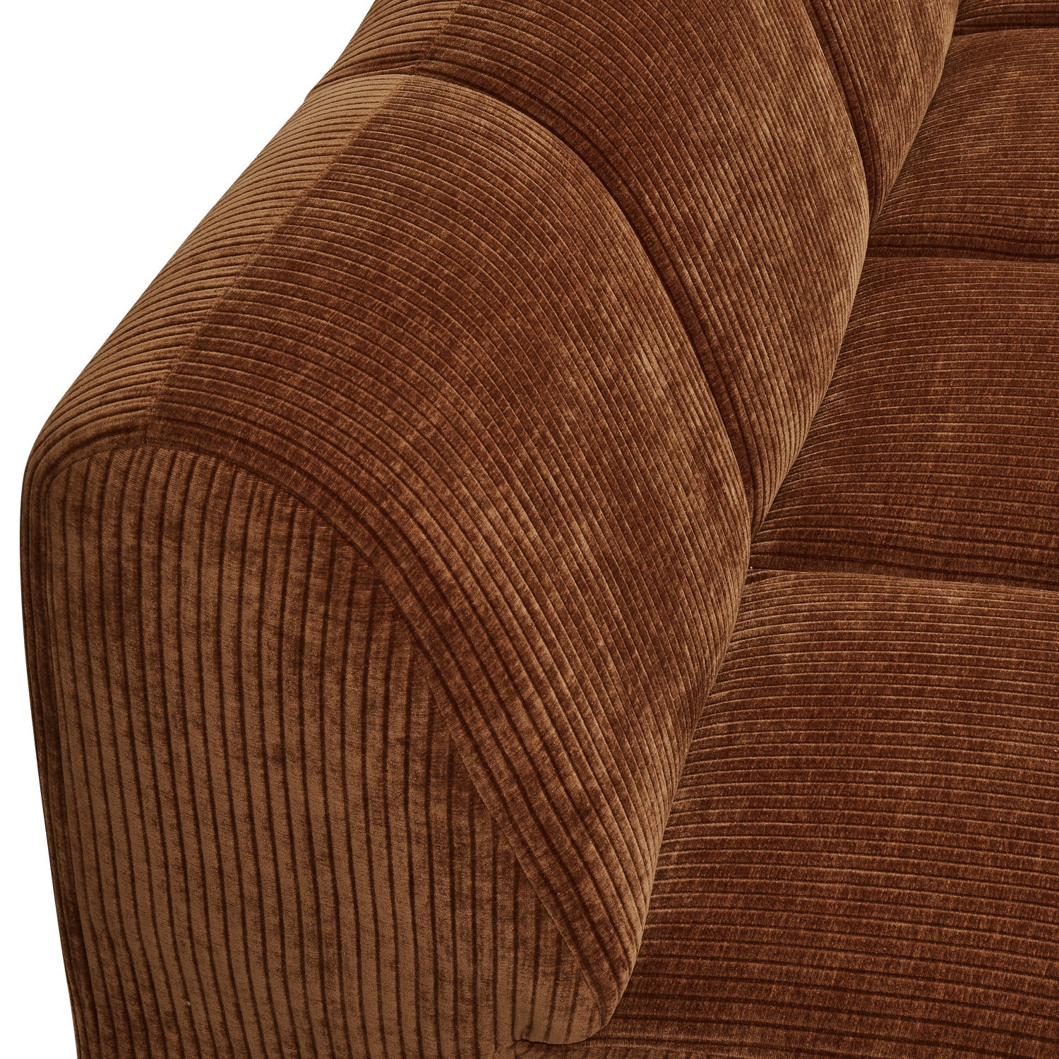 MOJO modular sofa - right-facing 2-seater brown corduroy element