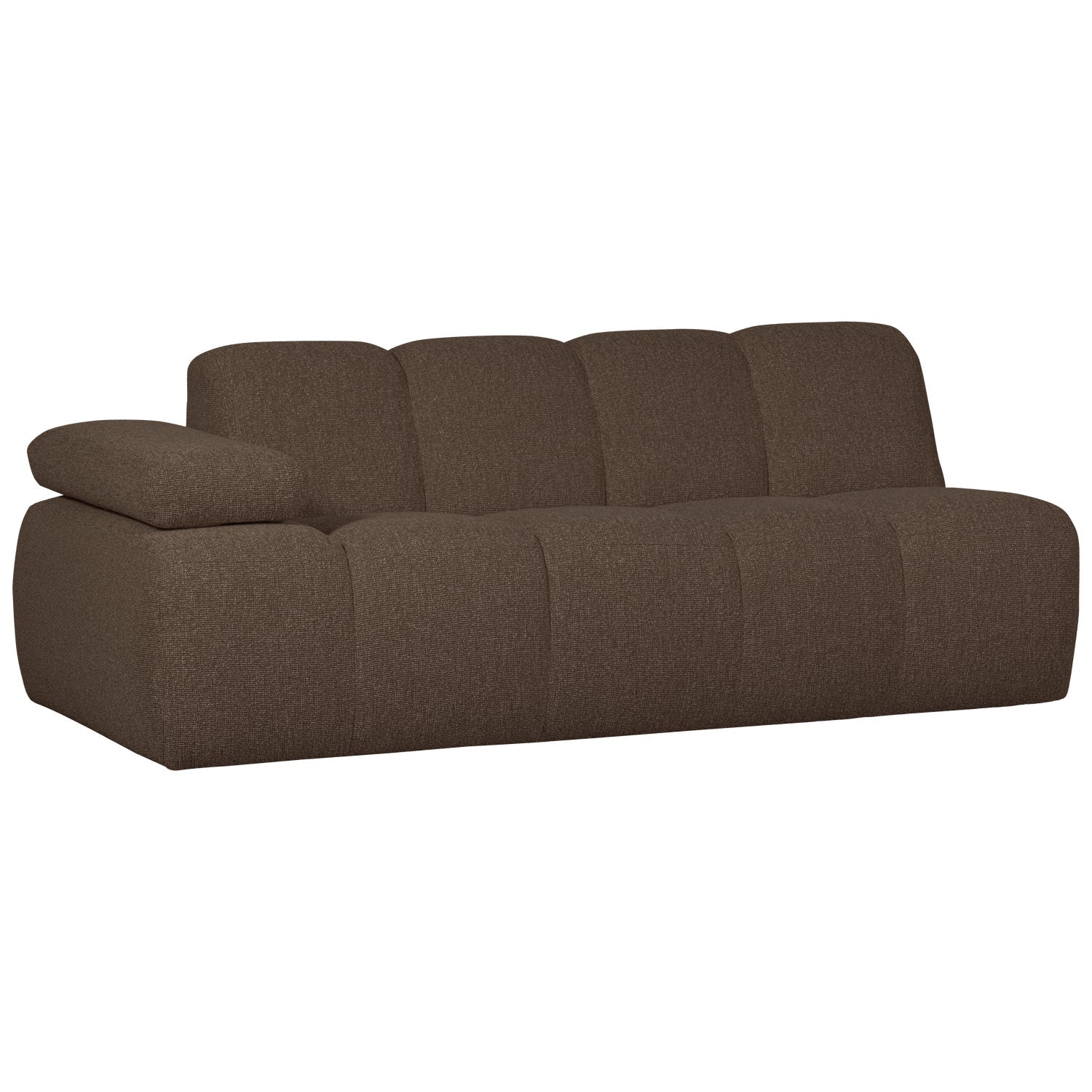 MOJO modular sofa - left-sided 2-seater dark brown bouclé element