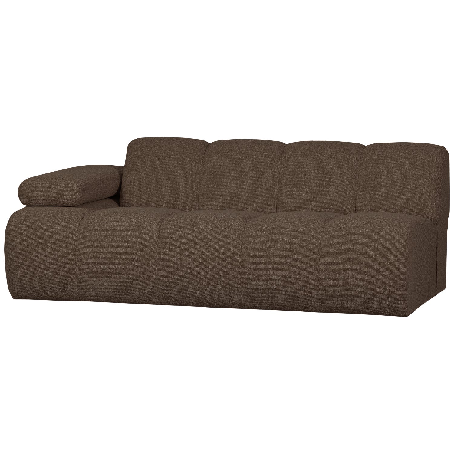MOJO modular sofa - left-sided 2-seater dark brown bouclé element