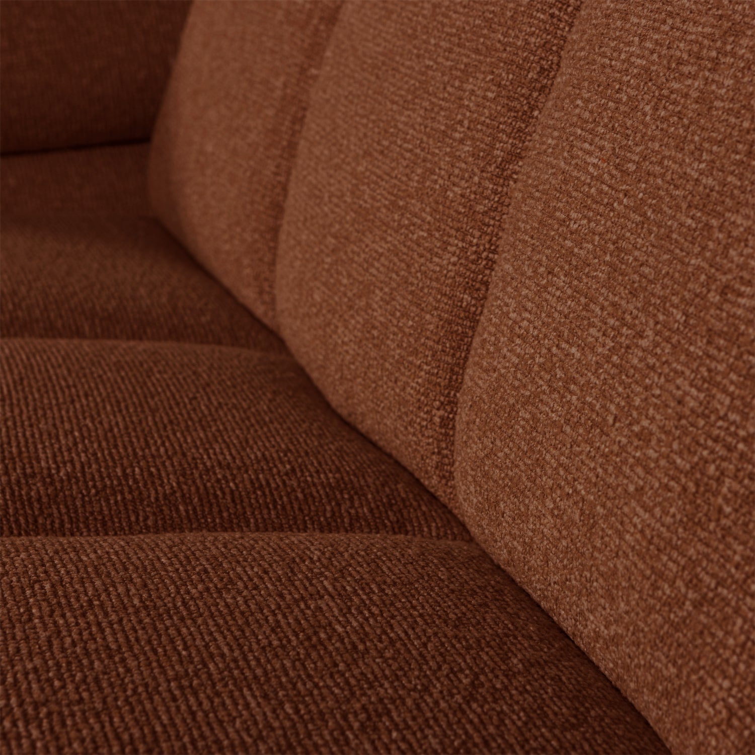 Modulares Sofa MOJO - 2-sitziges Element linksseitig braunes Bouclé
