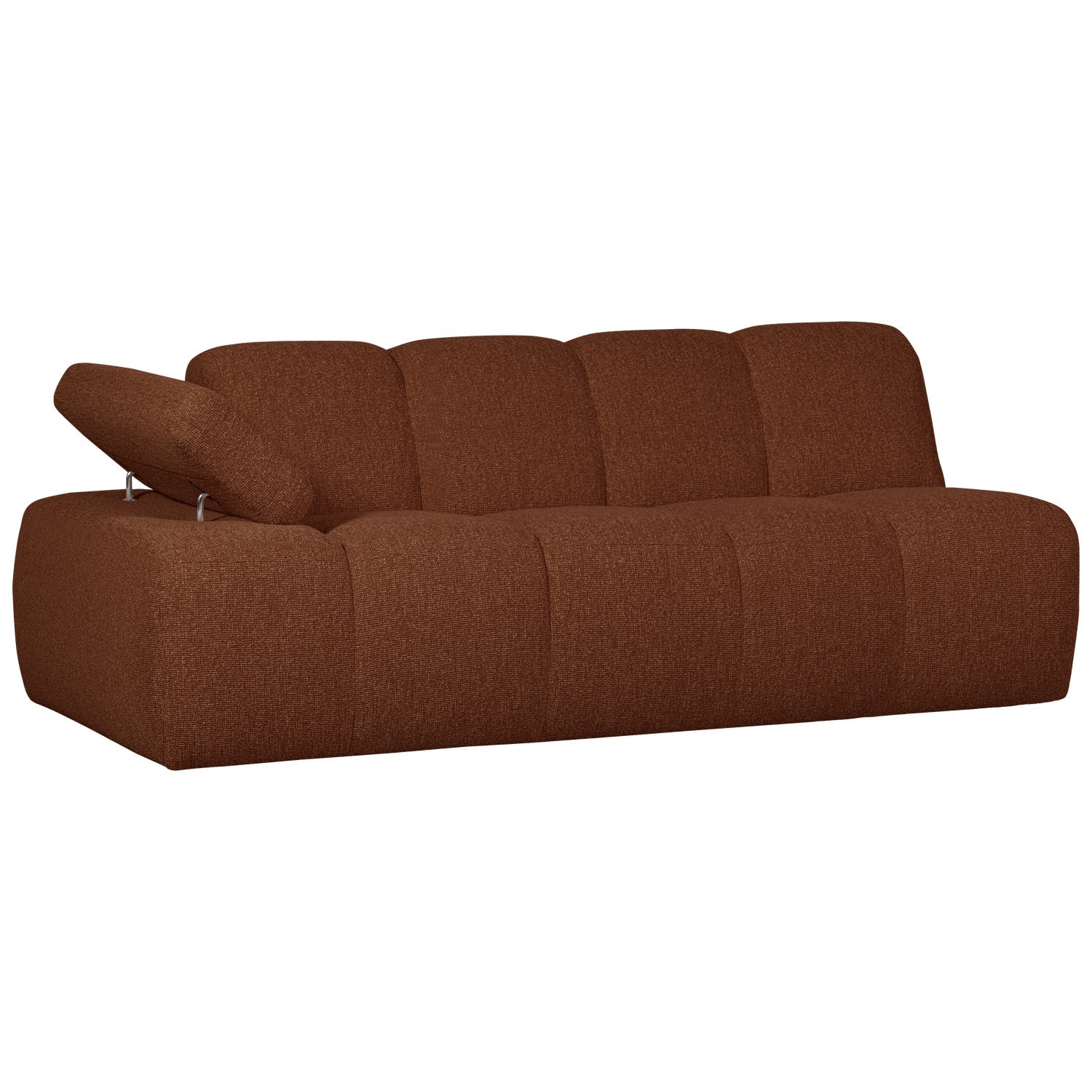 Modulares Sofa MOJO - 2-sitziges Element linksseitig braunes Bouclé
