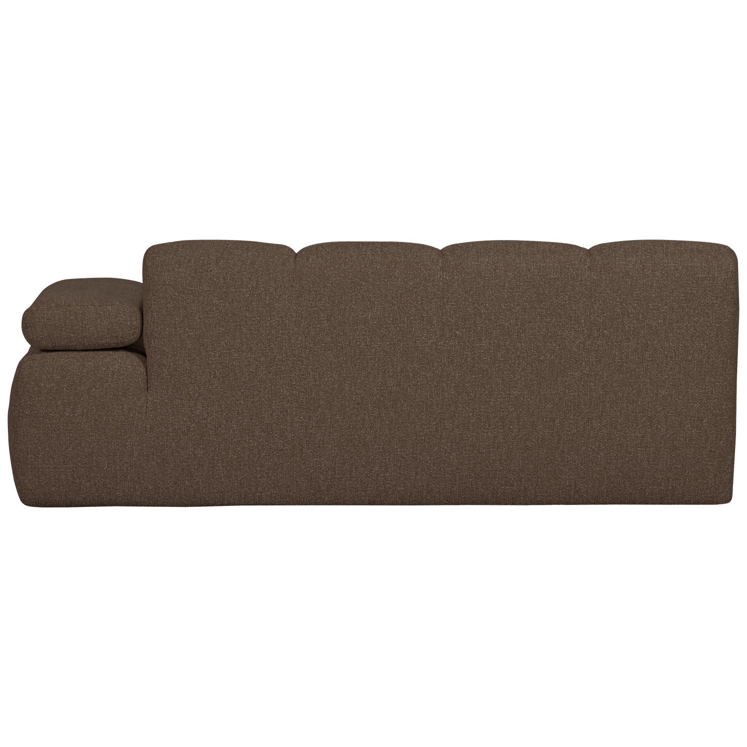 Modulares Sofa MOJO - 2-sitziges Element rechtsseitig dunkelbraun Bouclé