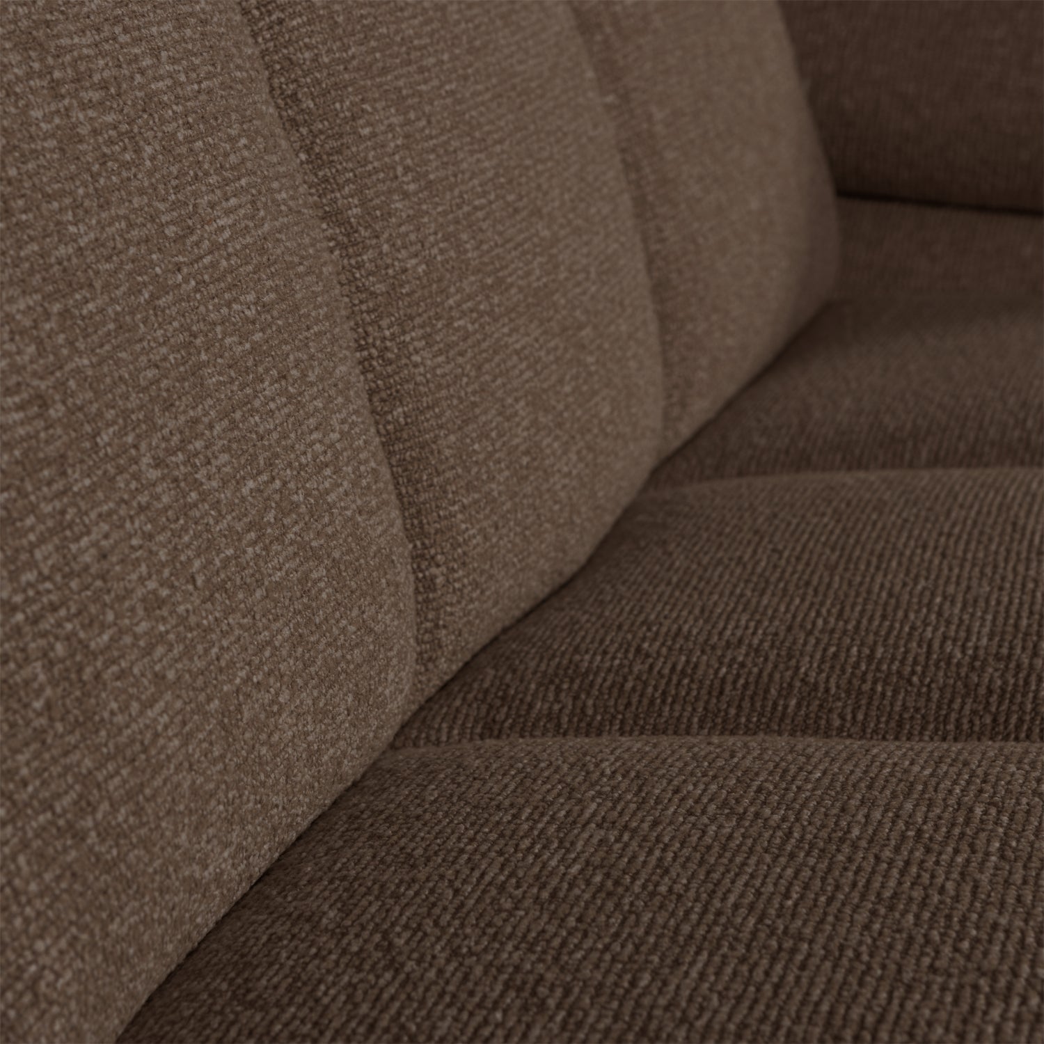 Modulares Sofa MOJO - 2-sitziges Element rechtsseitig dunkelbraun Bouclé