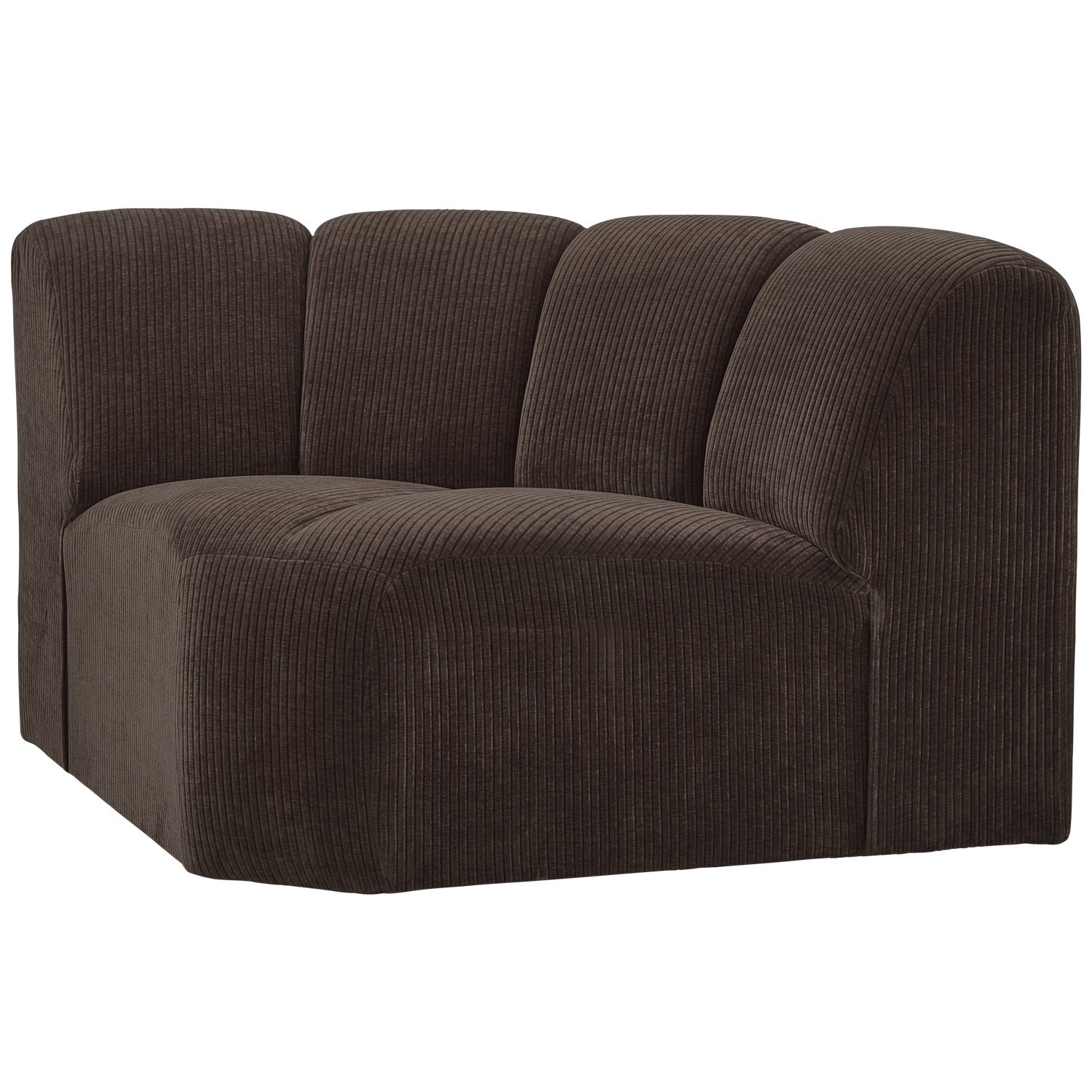 MOJO Modular Sofa - Dark Brown Corduroy Corner Element