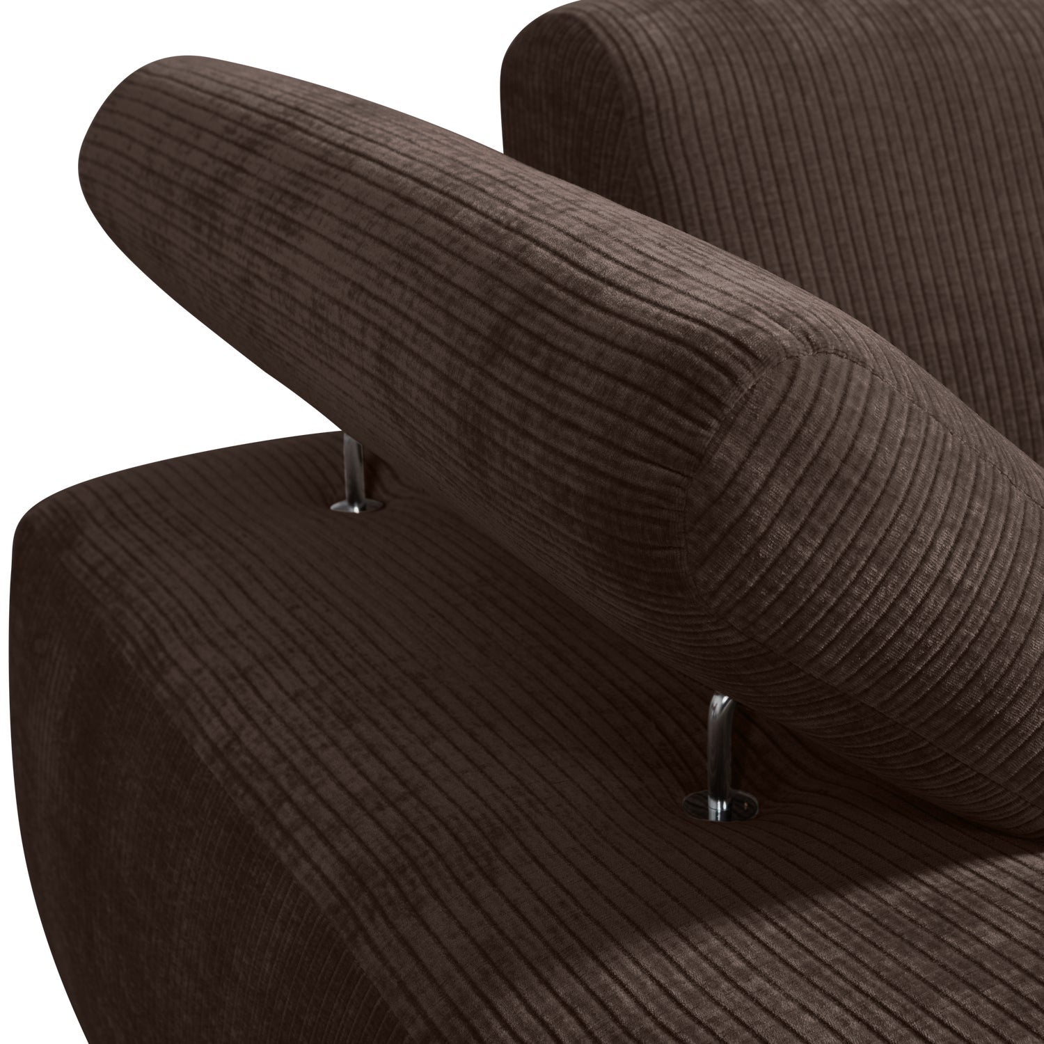MOJO modular sofa - left-sided dark brown corduroy chaise longue