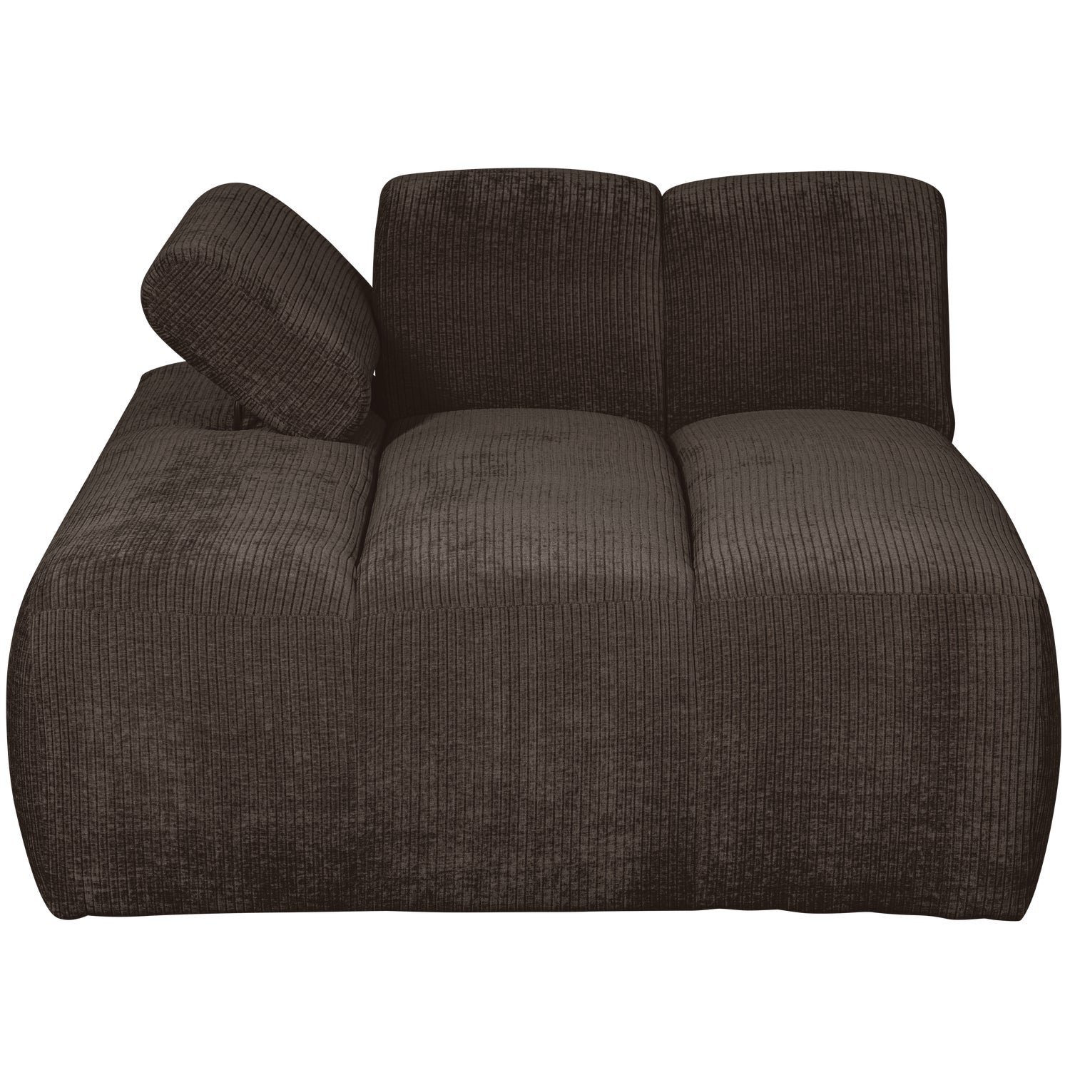 MOJO modular sofa - left-sided dark brown corduroy chaise longue