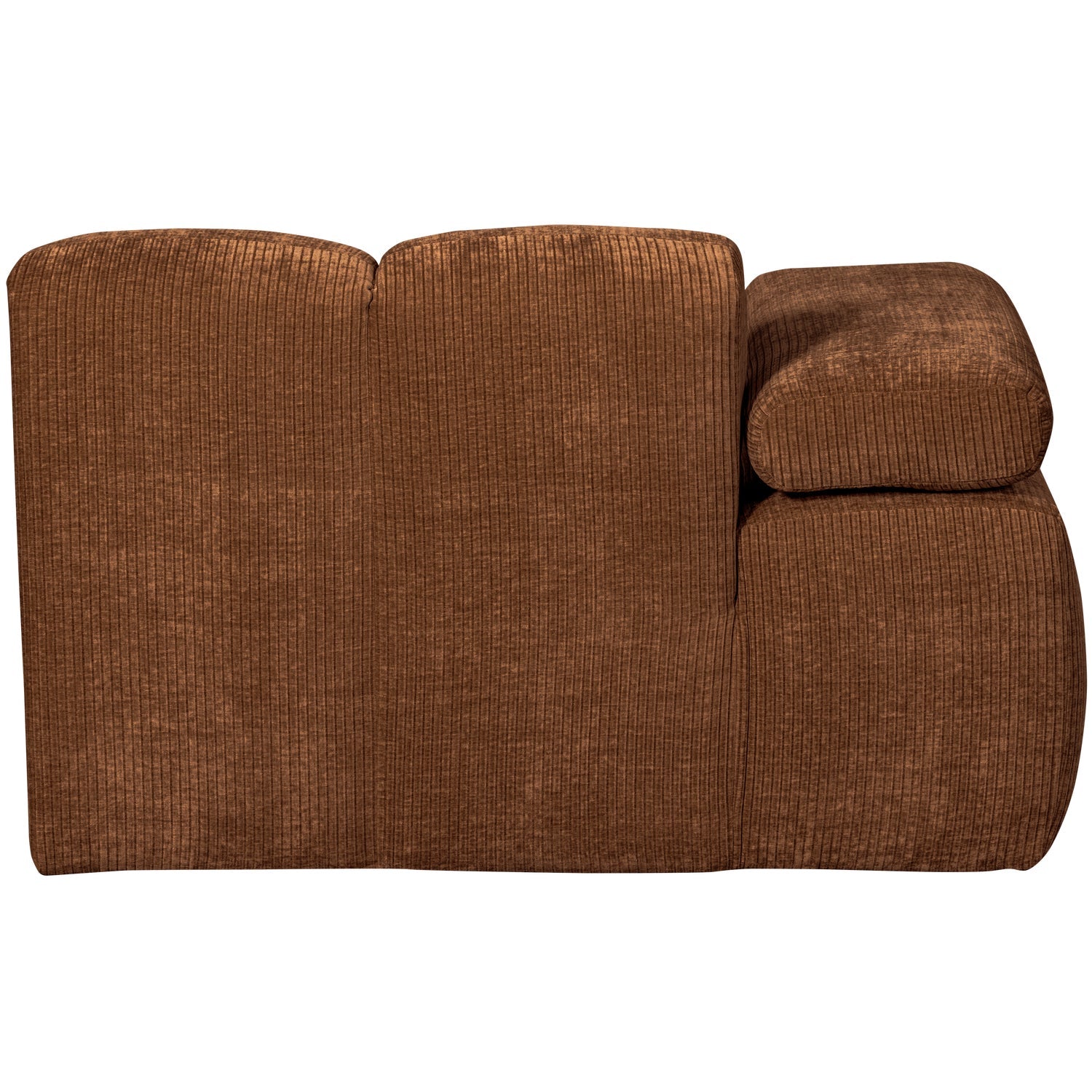 MOJO Modular Sofa - Left-Arm Chaise in Rusty Brown Corduroy