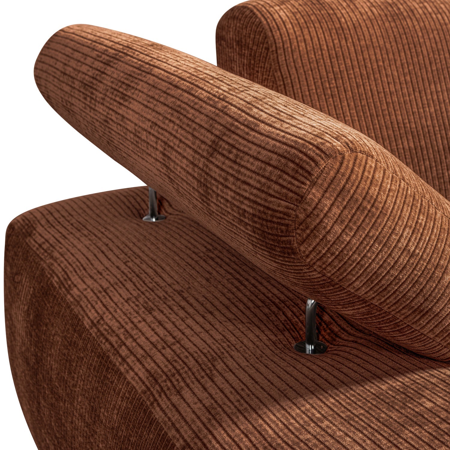 MOJO Modular Sofa - Left-Arm Chaise in Rusty Brown Corduroy