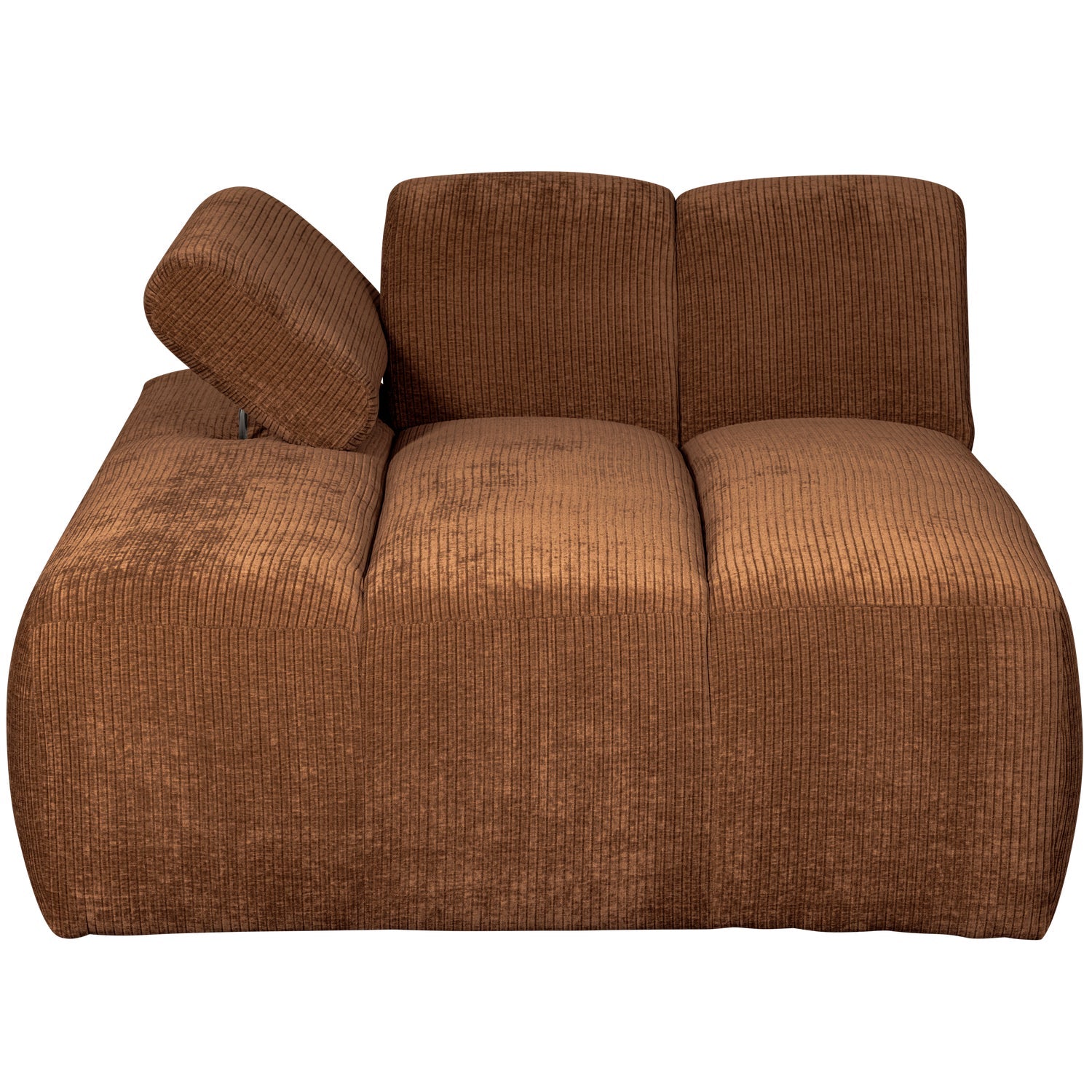 MOJO Modular Sofa - Left-Arm Chaise in Rusty Brown Corduroy