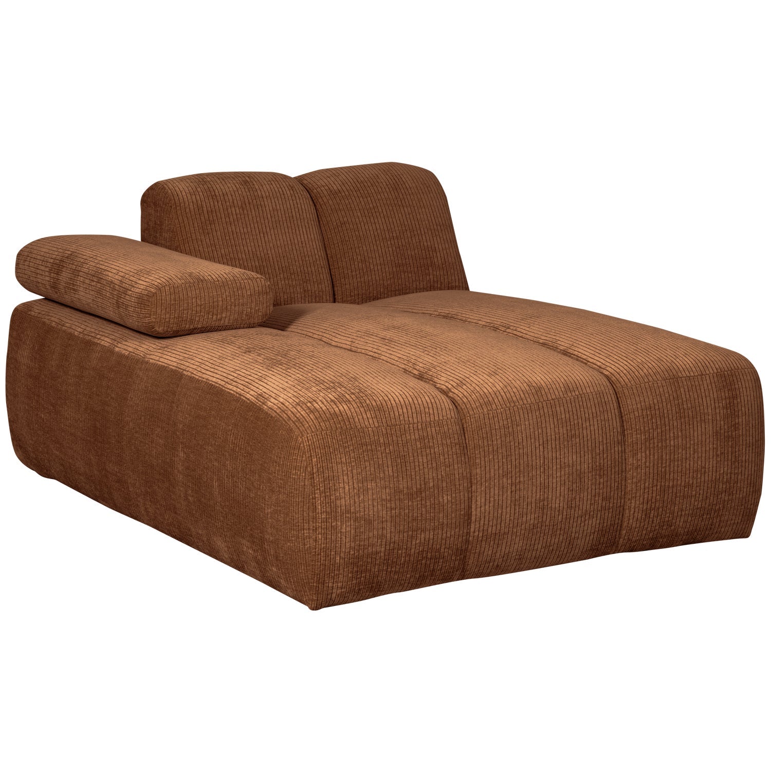 MOJO Modular Sofa - Left-Arm Chaise in Rusty Brown Corduroy