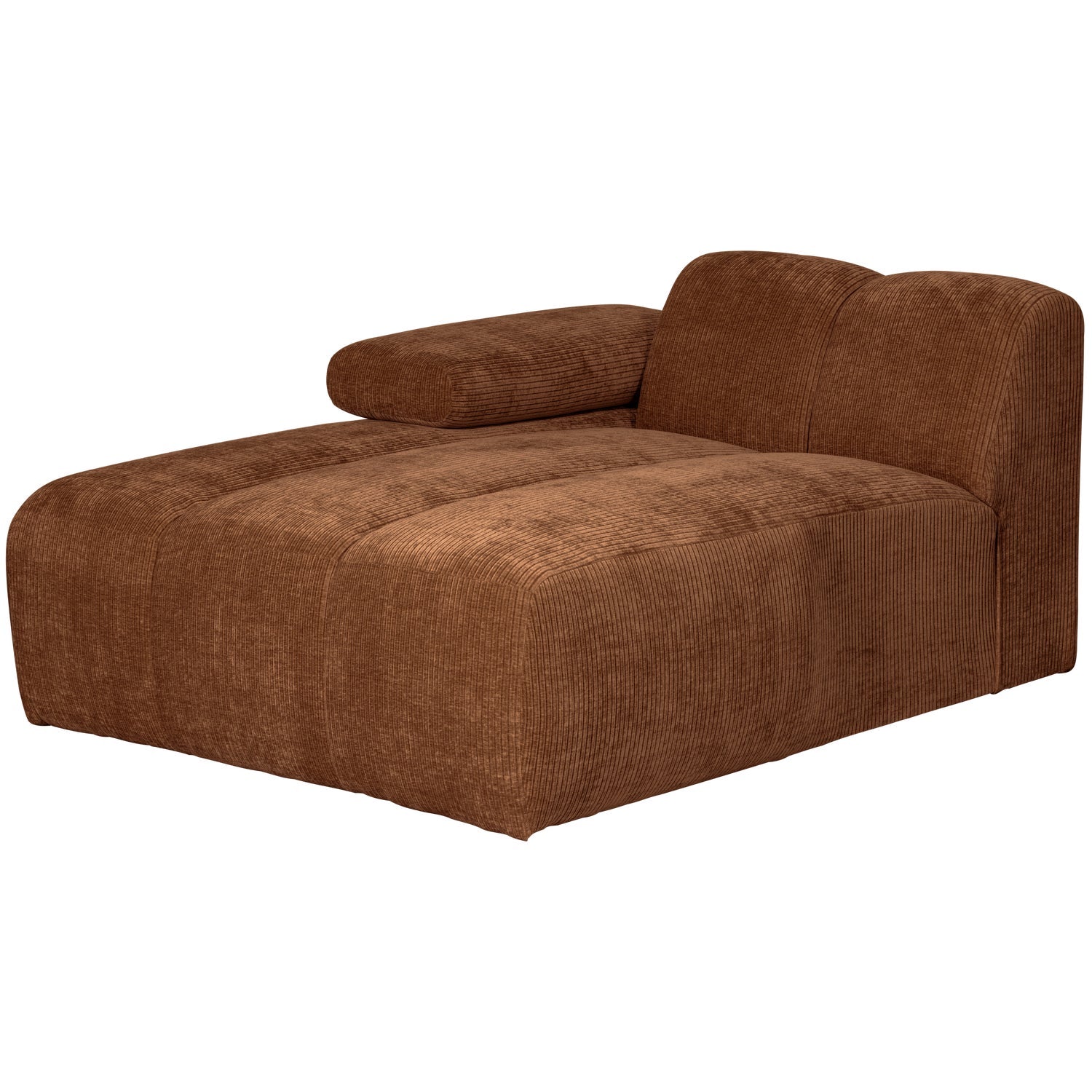 MOJO Modular Sofa - Left-Arm Chaise in Rusty Brown Corduroy
