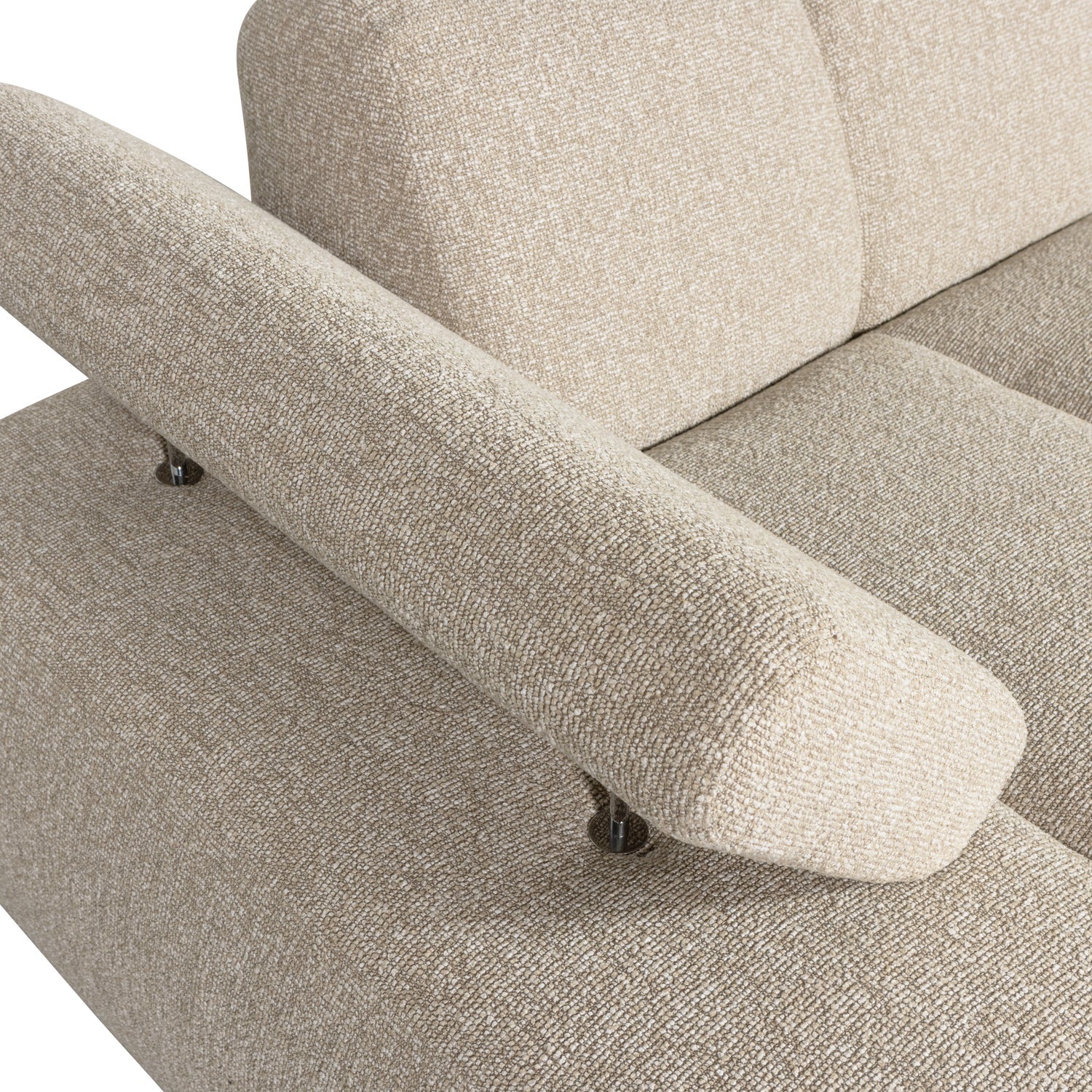 MOJO modular sofa - left-sided beige mélange bouclé chaise longue