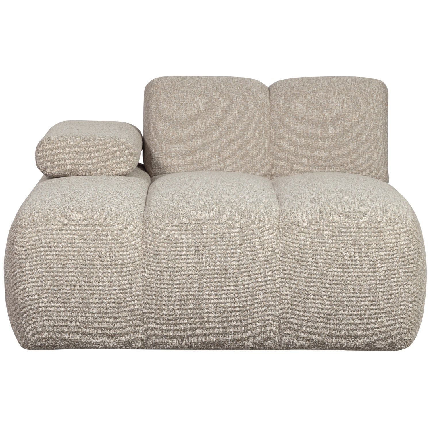 MOJO modular sofa - left-sided beige mélange bouclé chaise longue