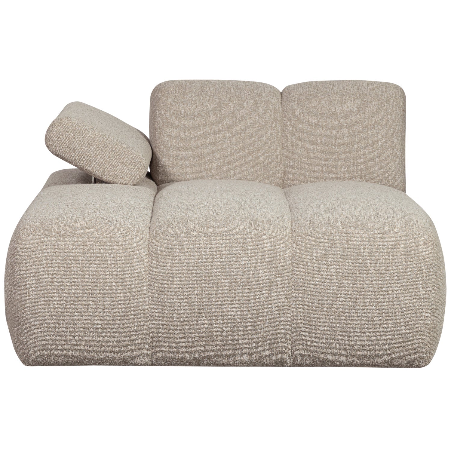 MOJO modular sofa - left-sided beige mélange bouclé chaise longue