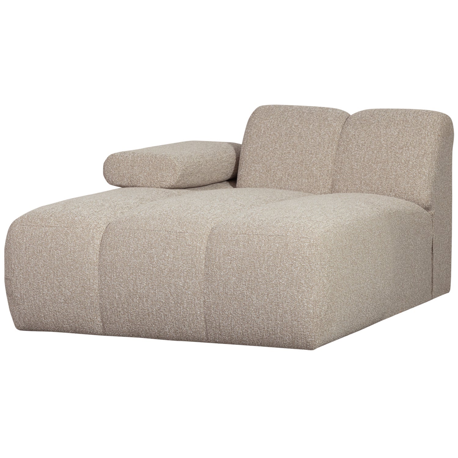 MOJO modular sofa - left-sided beige mélange bouclé chaise longue