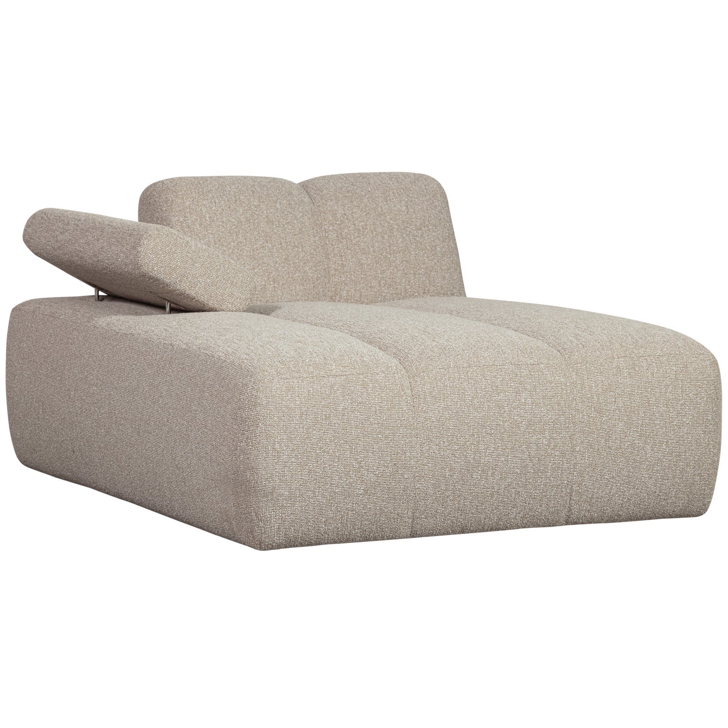 MOJO modular sofa - left-sided beige mélange bouclé chaise longue