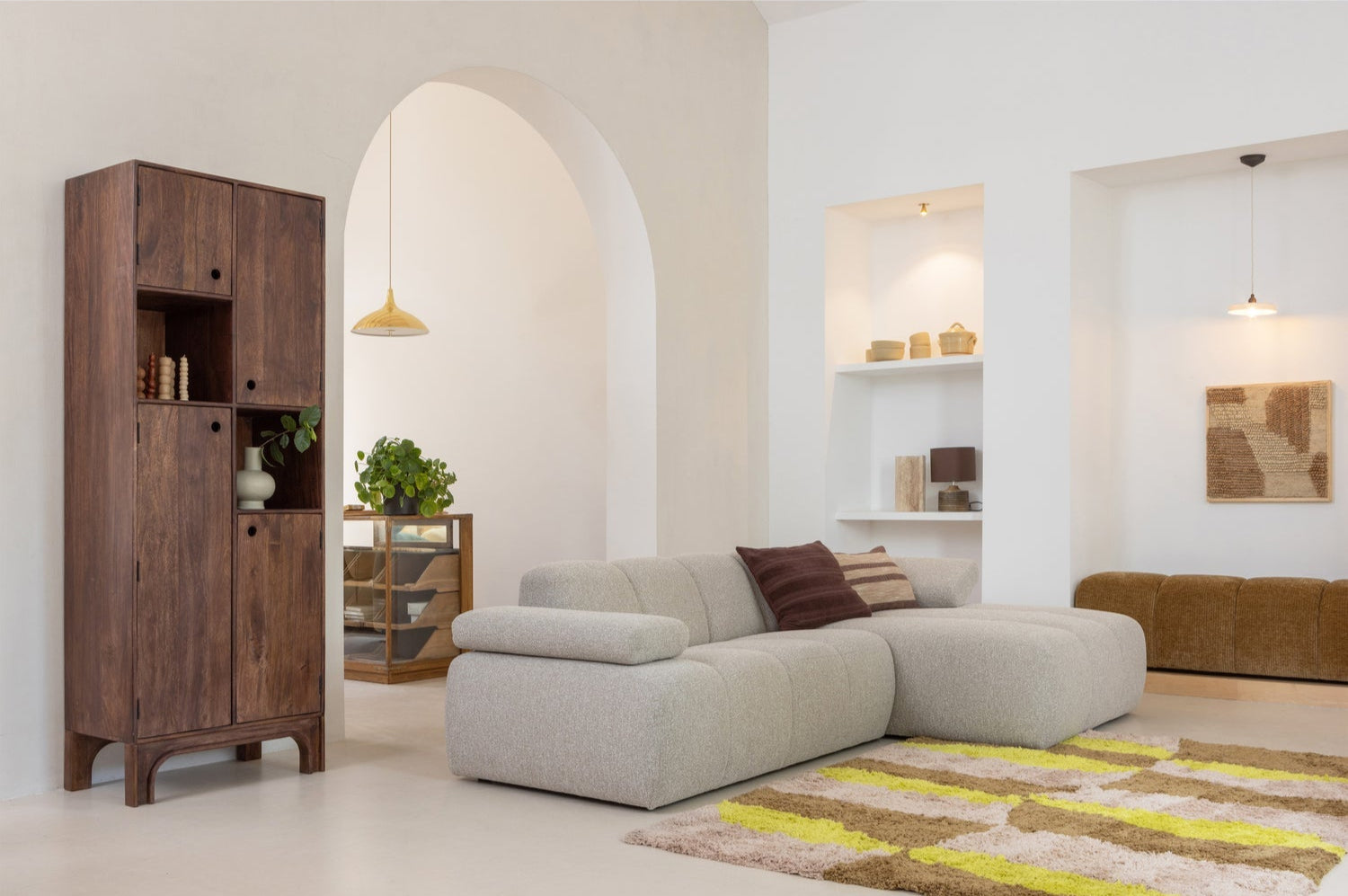 Bank MOJO dunkler Honigcord