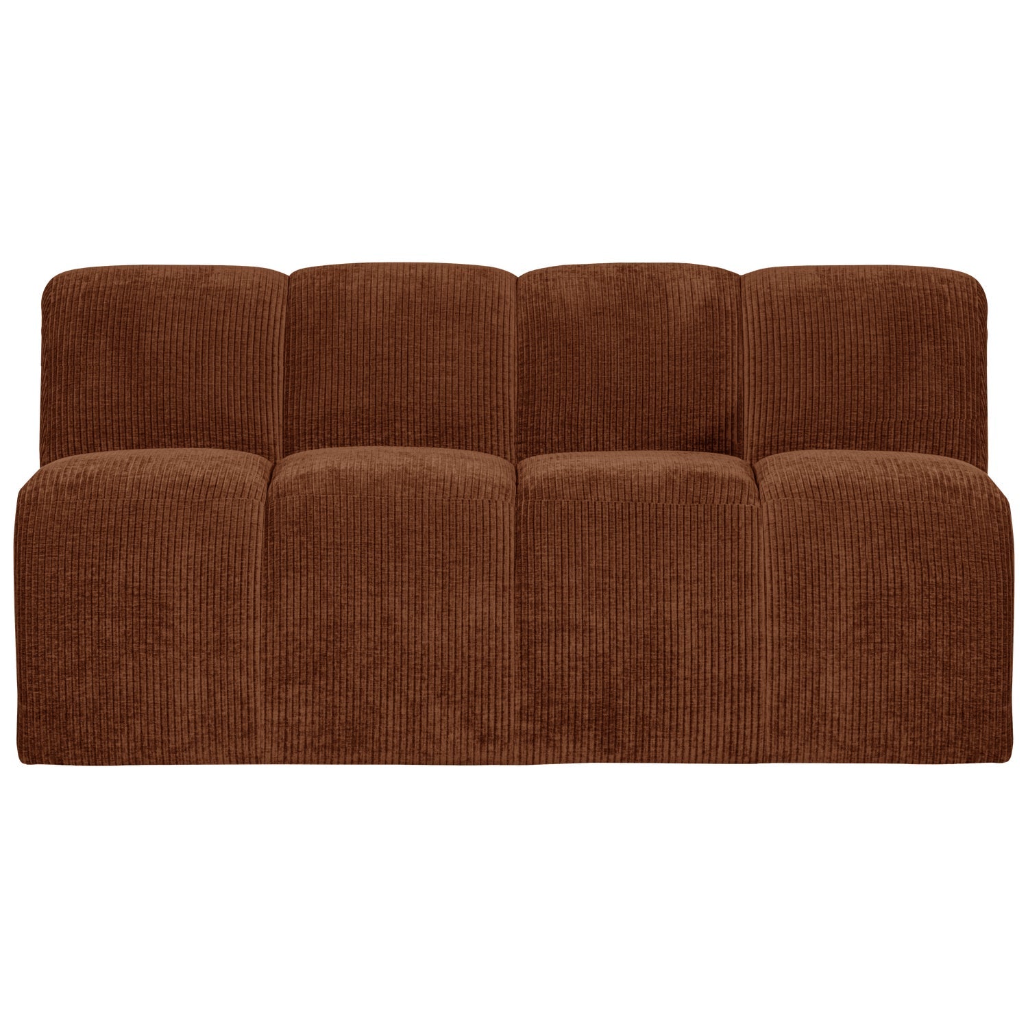 Modulares Sofa MOJO BENCH - 3-sitziges Element in braunem Cord