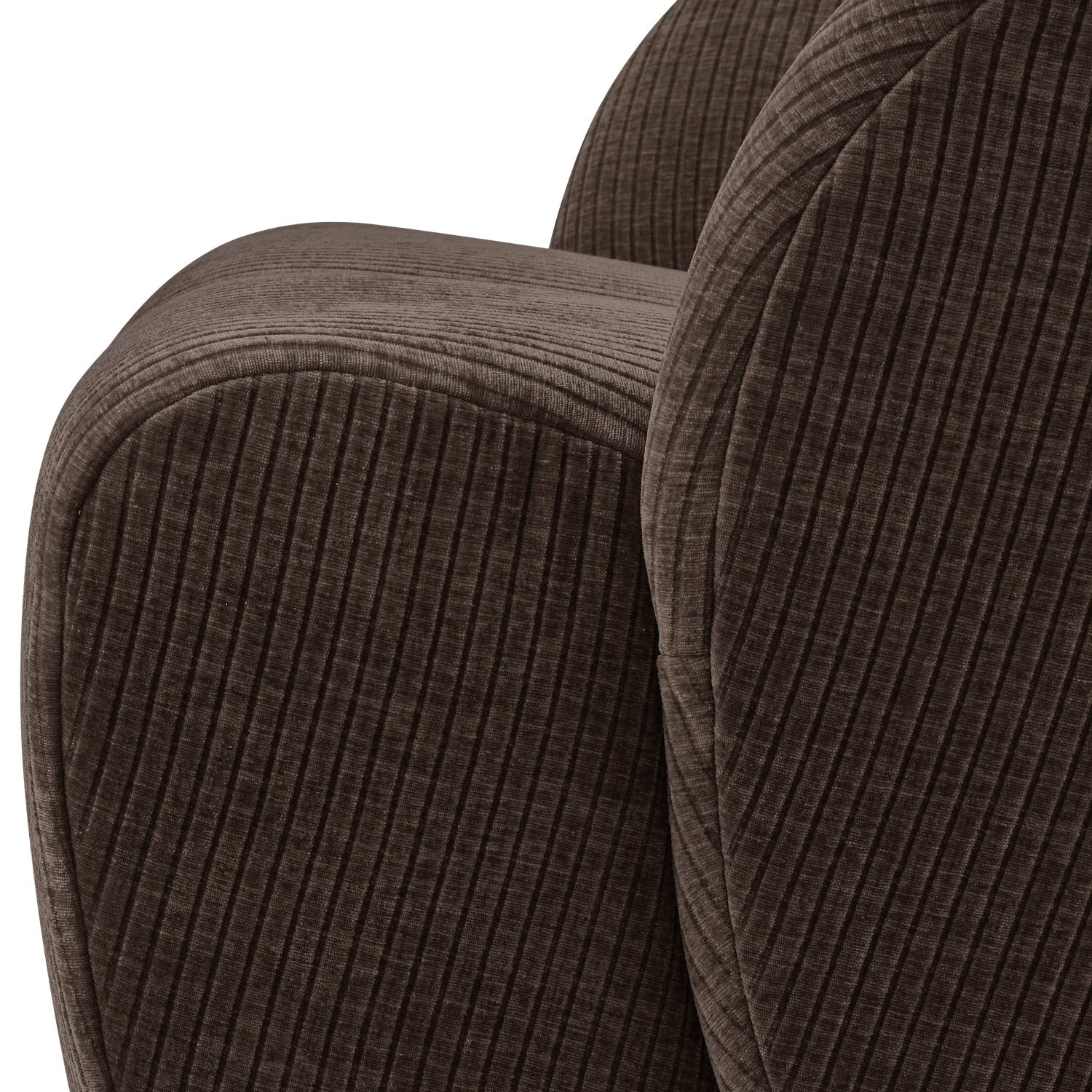 MOJO dark brown corduroy swivel armchair