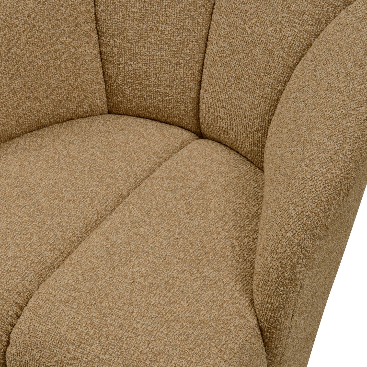 MOJO swivel armchair dark honey bouclé
