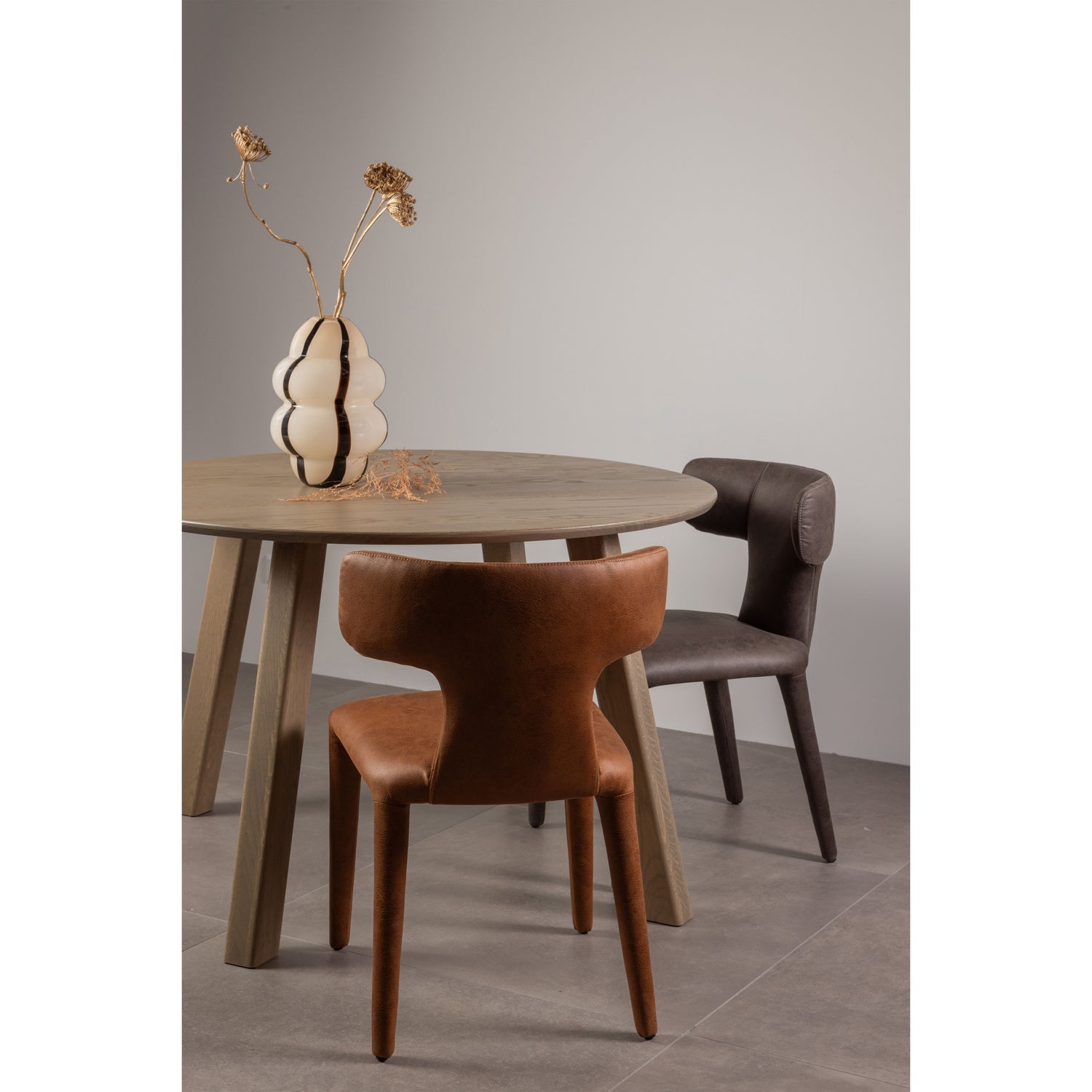 PERMIT Chair Dark Brown Eco-Leather