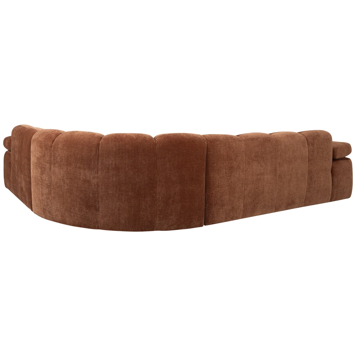 Right-facing modular corner sofa for 6 people MOJO rust brown corduroy