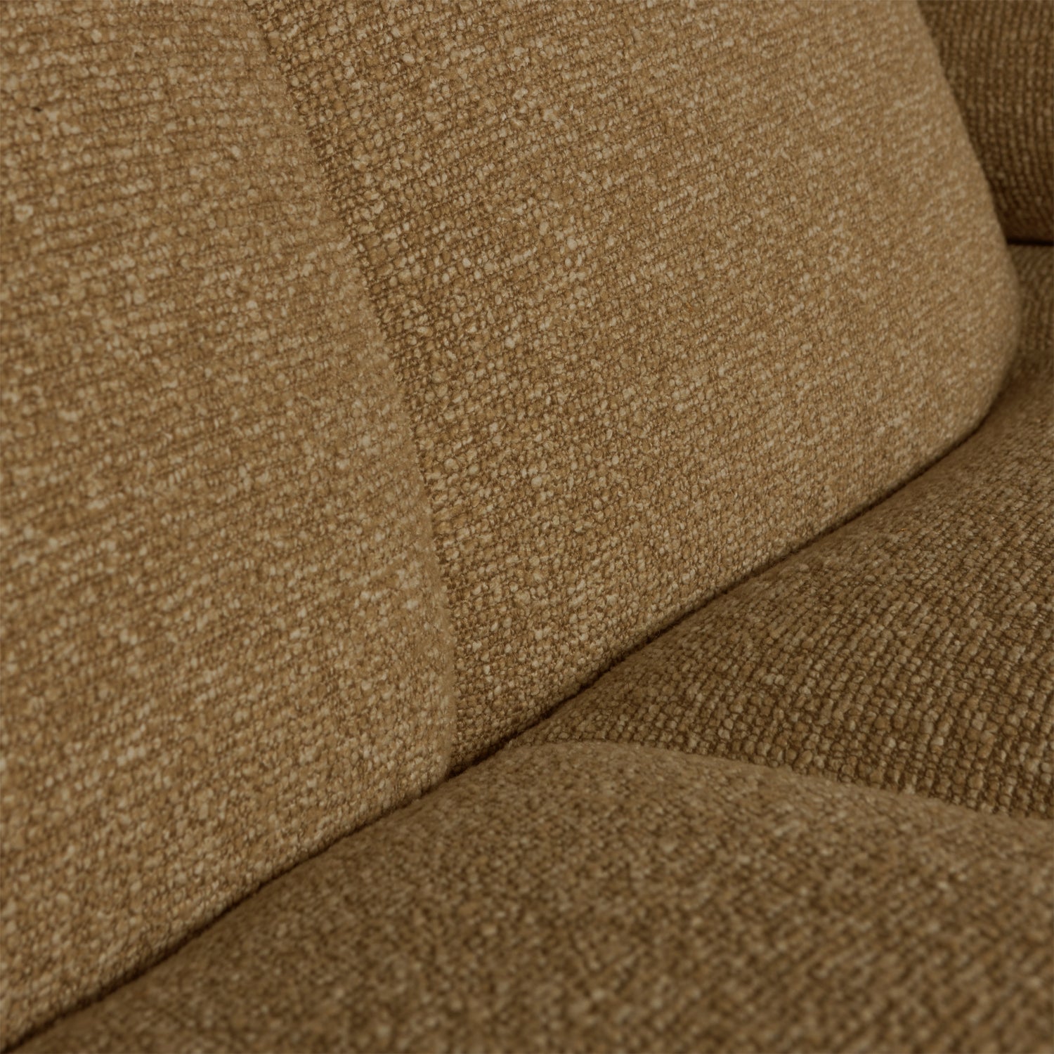 Left-facing modular corner sofa MOJO in dark honey bouclé